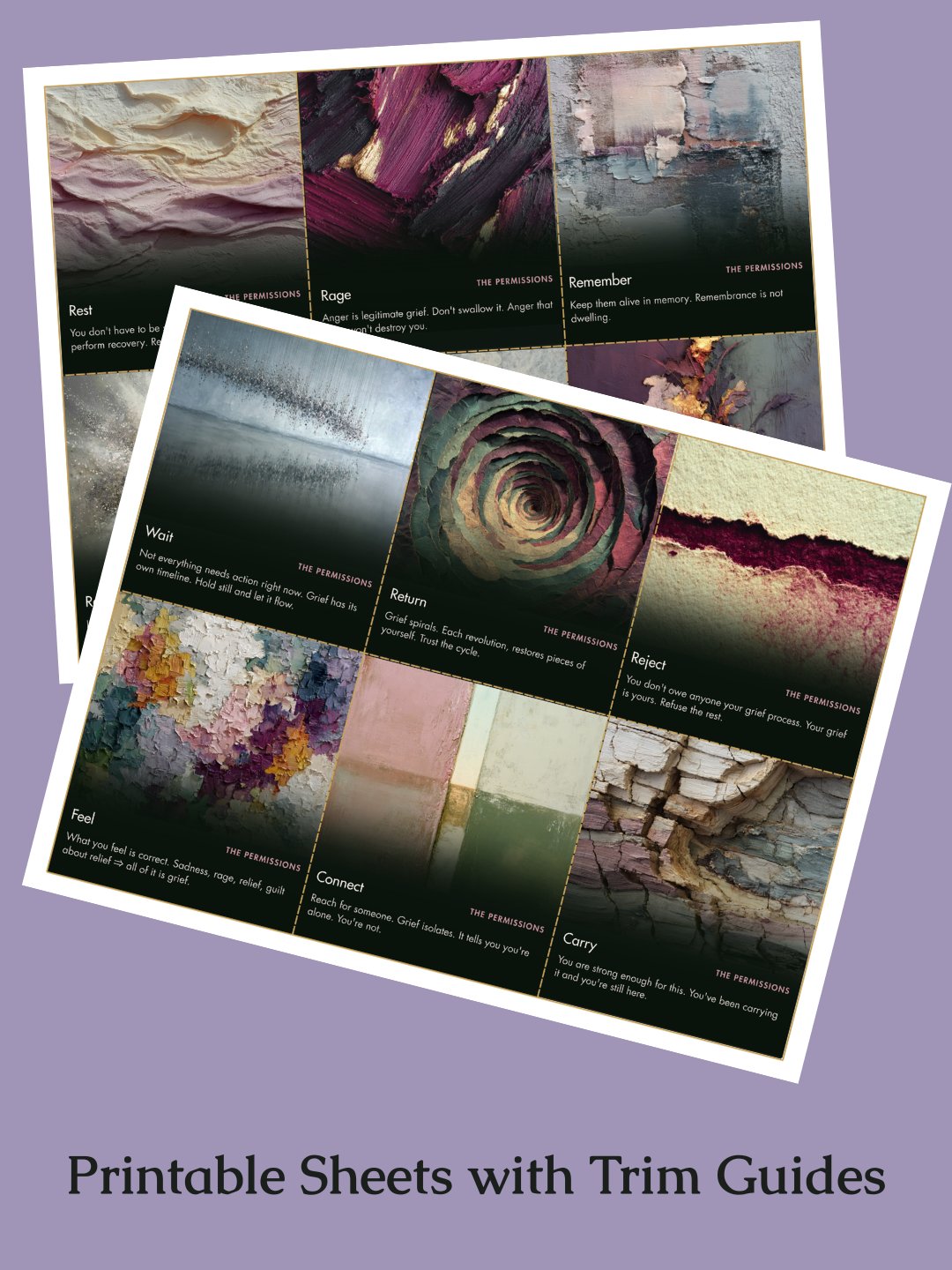 The Carrying Deck: A Wrought & Woven Oracle | 36-Card Printable Grief Oracle Deck (Digital PDF) product image (5)