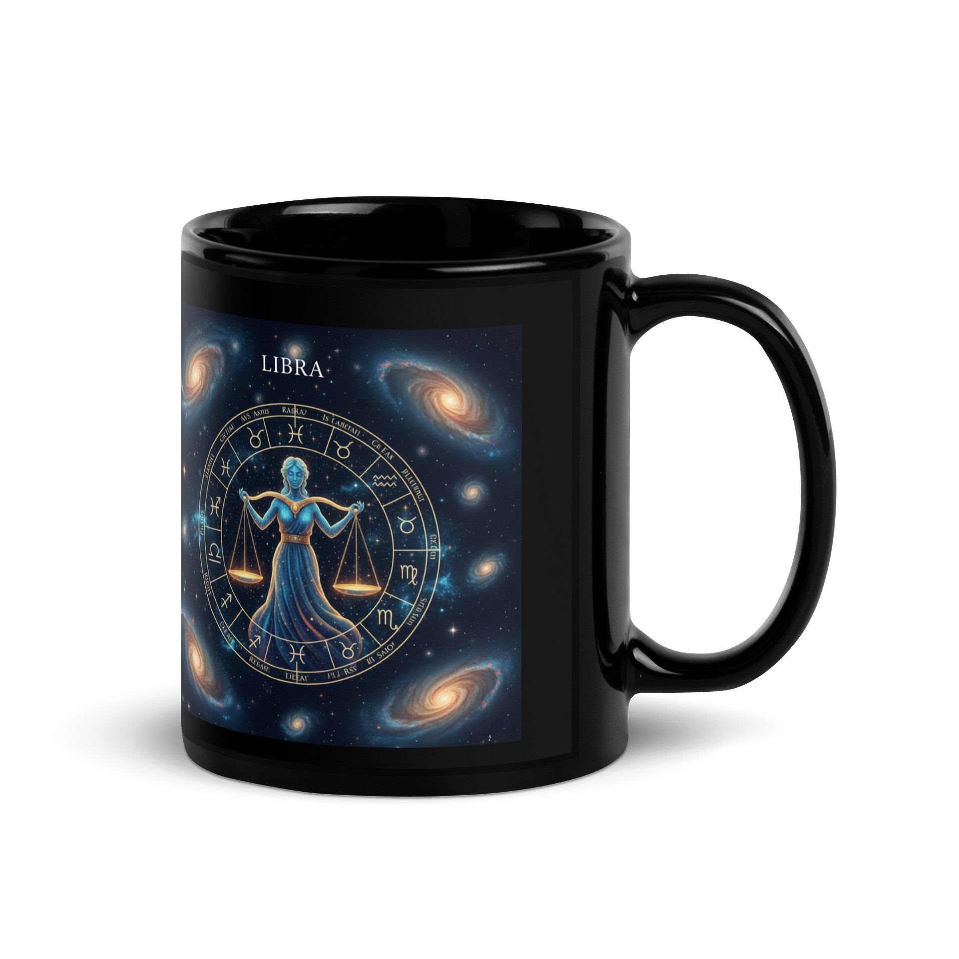 Zodiac Sign Libra -Black Glossy Mug product image (3)