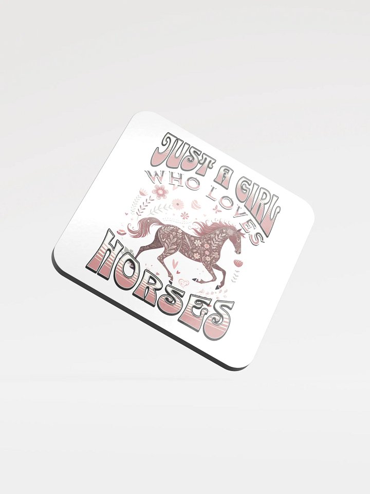 Just A Girl Who Loves Horses Floral Elegance Coaster product image (2)