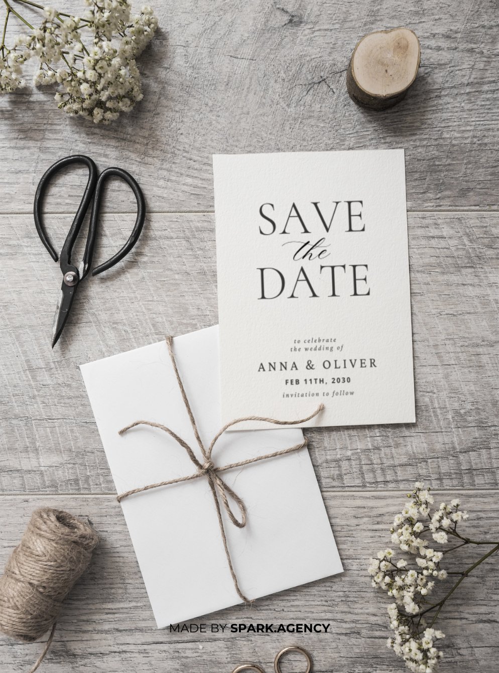 Simple Minimalist Save the Date Wedding Invitation product image (2)