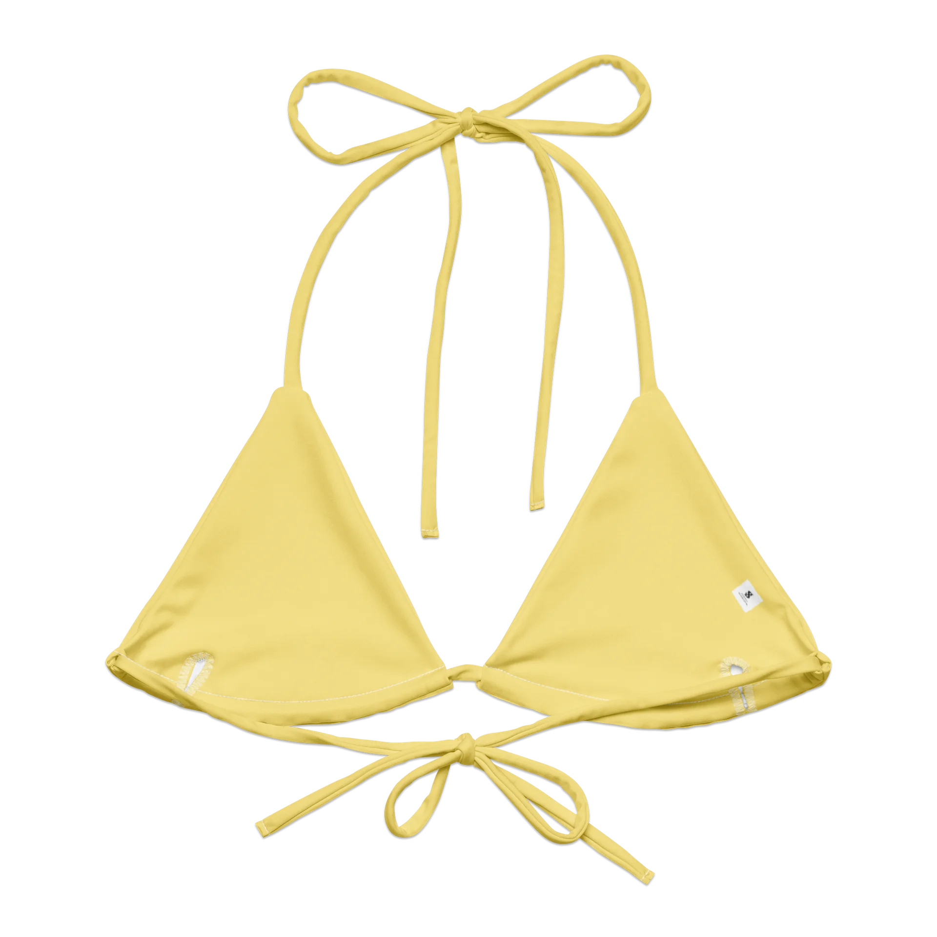 Soft Pale Yellow All-Over Print Bikini Top product image (3)