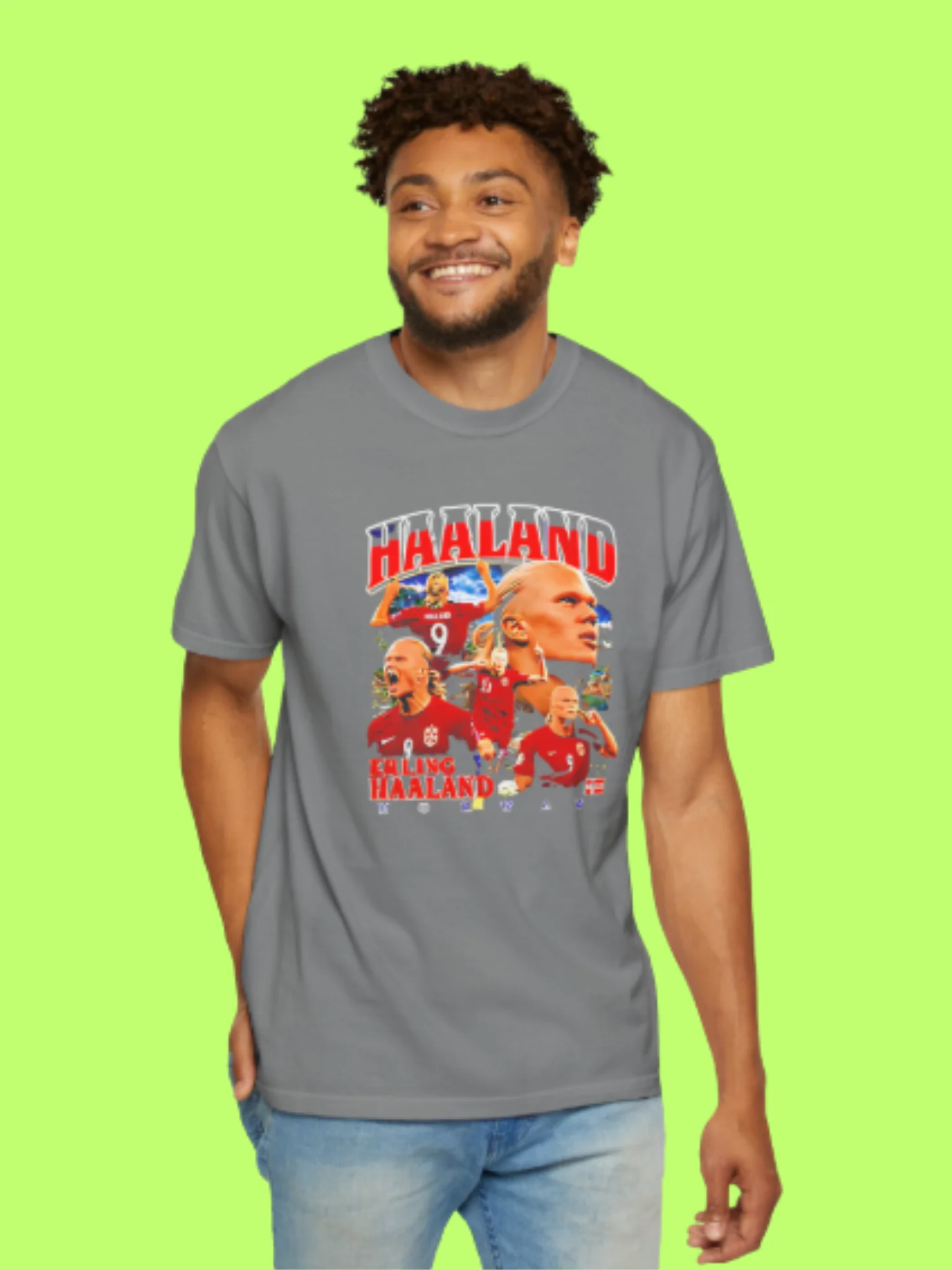 Haaland Vintage Soccer Bootleg Retro Graphic Shirt product image (152)