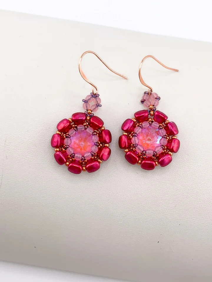 Beading Pattern - Nib-Bit Blossom Crystal Earrings product image (1)
