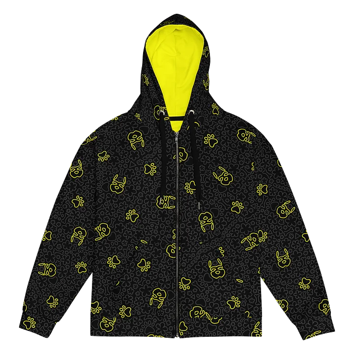 Psych Pattern Zip-Up Hoodie - Night Yellow product image (1)