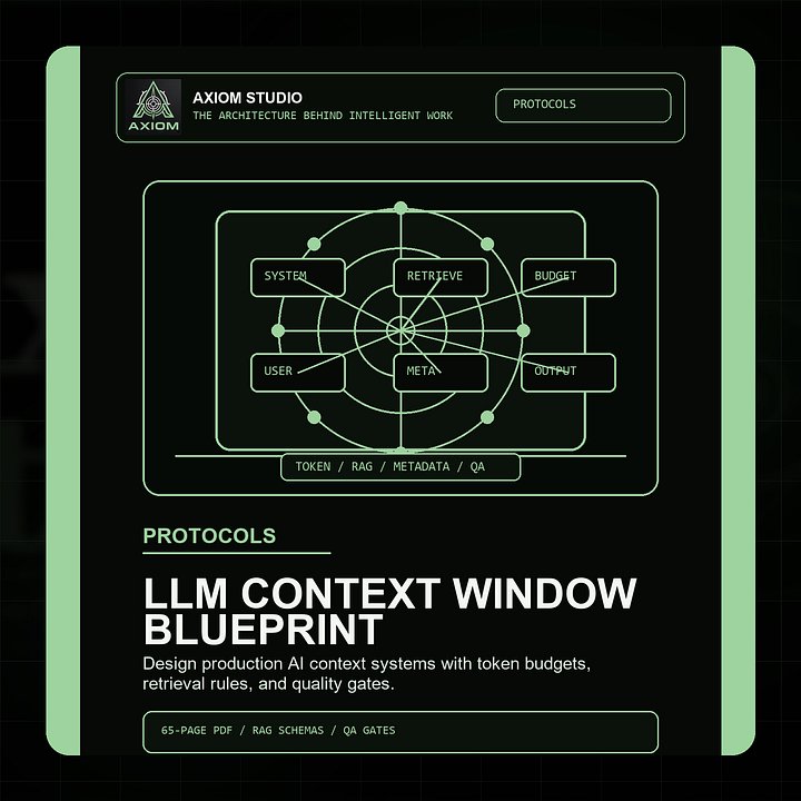 Axiom Enterprise LLM Context Window Optimisation Blueprint product image (1)