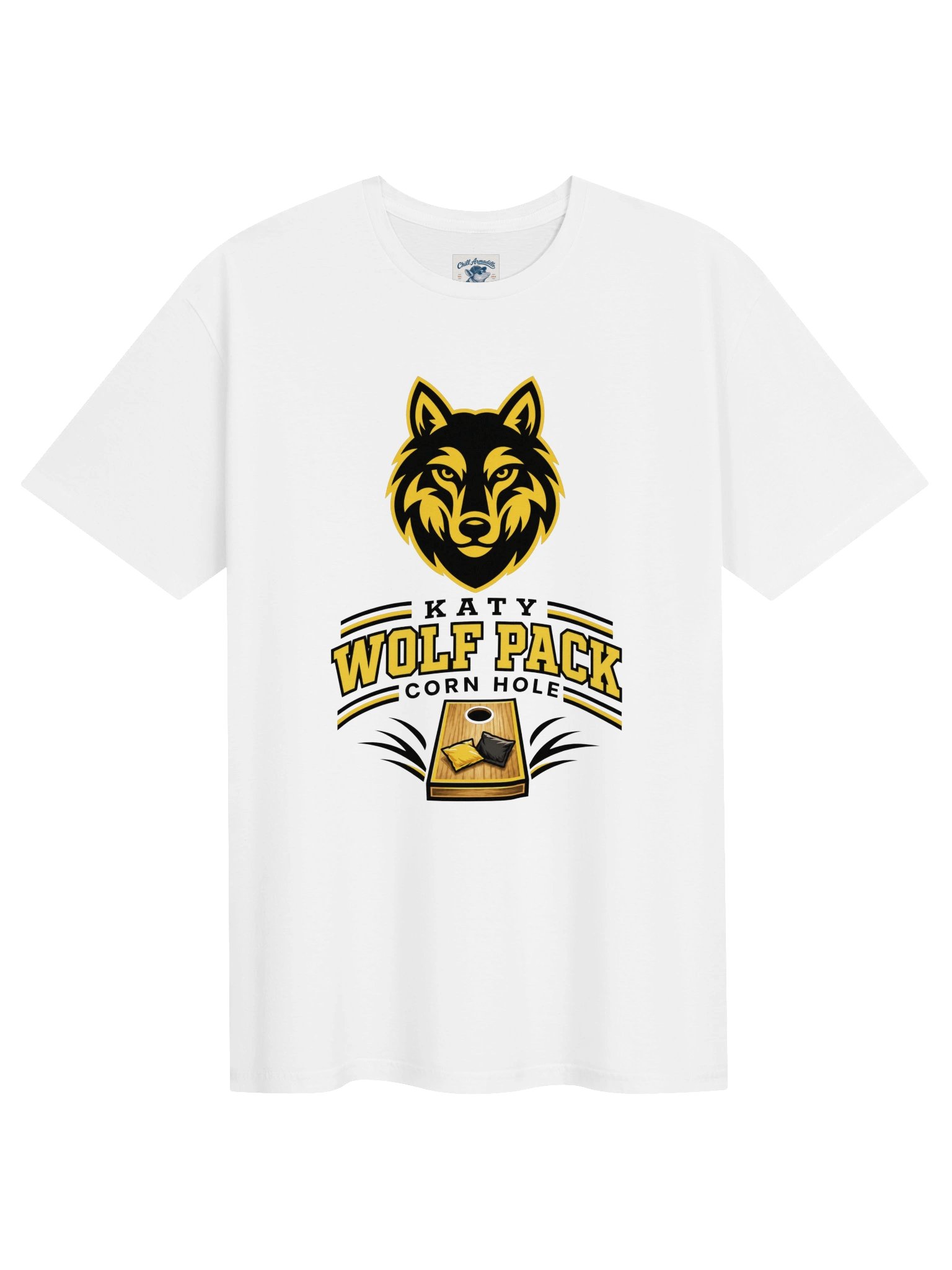 Katy Wolf Pack Cornhole Tee (White or Grey) product image (1)