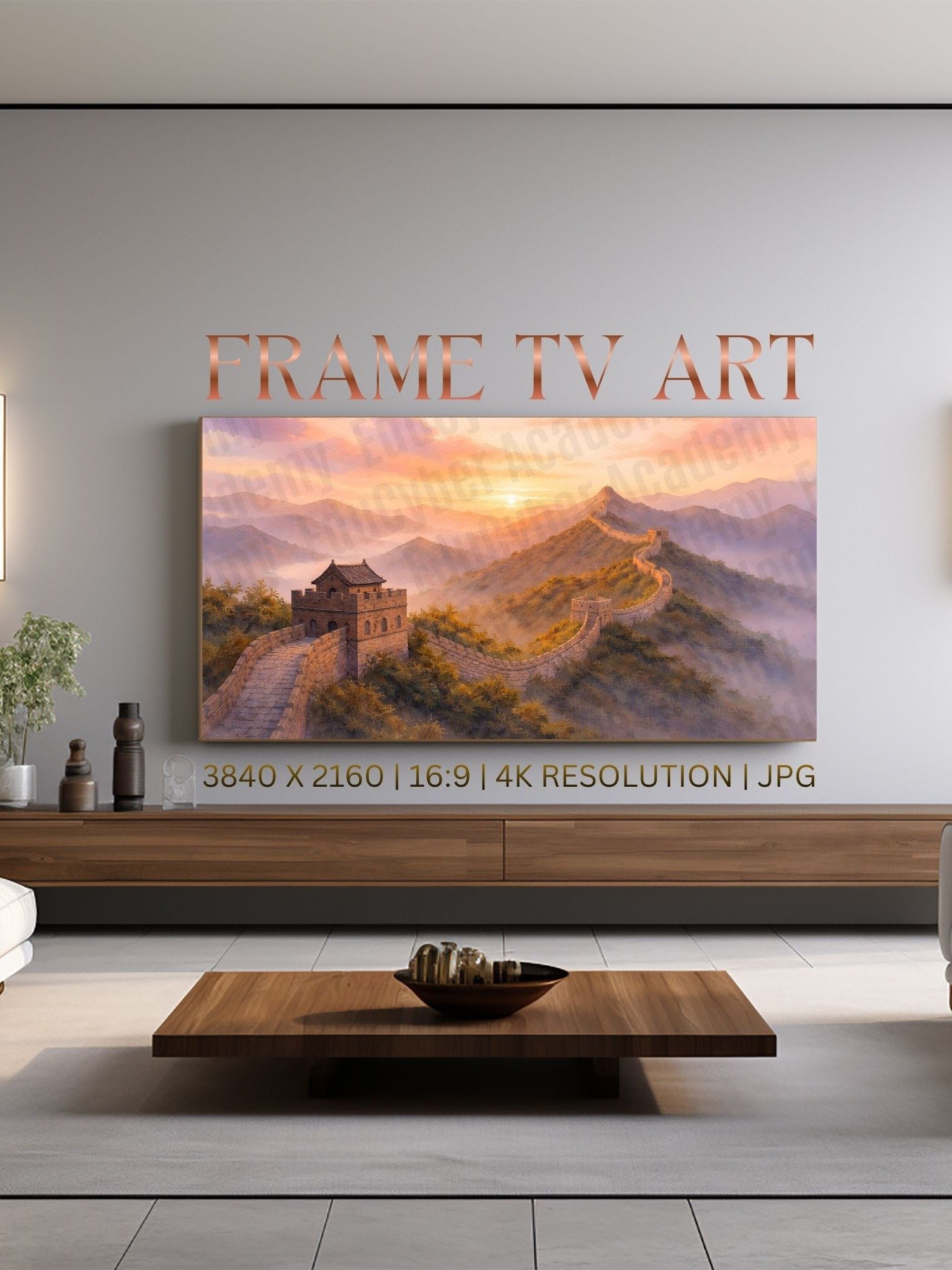 China The Great Wall of China Frame TV Art New 7 Wonders of the World Desktop, Laptop, Background Wallpaper 4K 300 dpi product image (7)