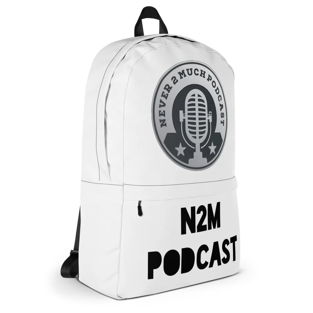 Never 2 Much Podcast Monochrome Backpack product image (4)
