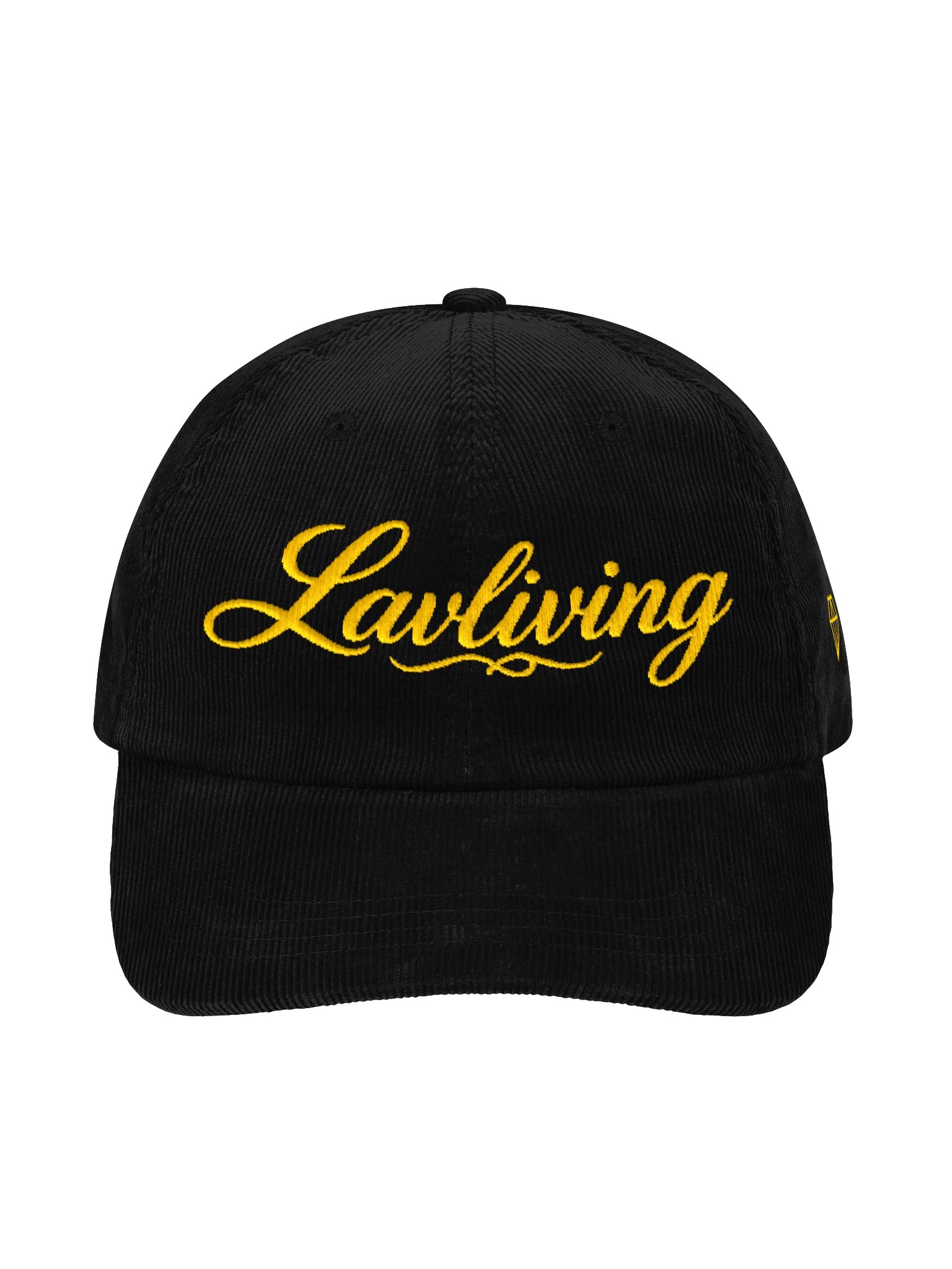 Premium Gold Corduroy Cap, actual Fourthwall product photo: Front