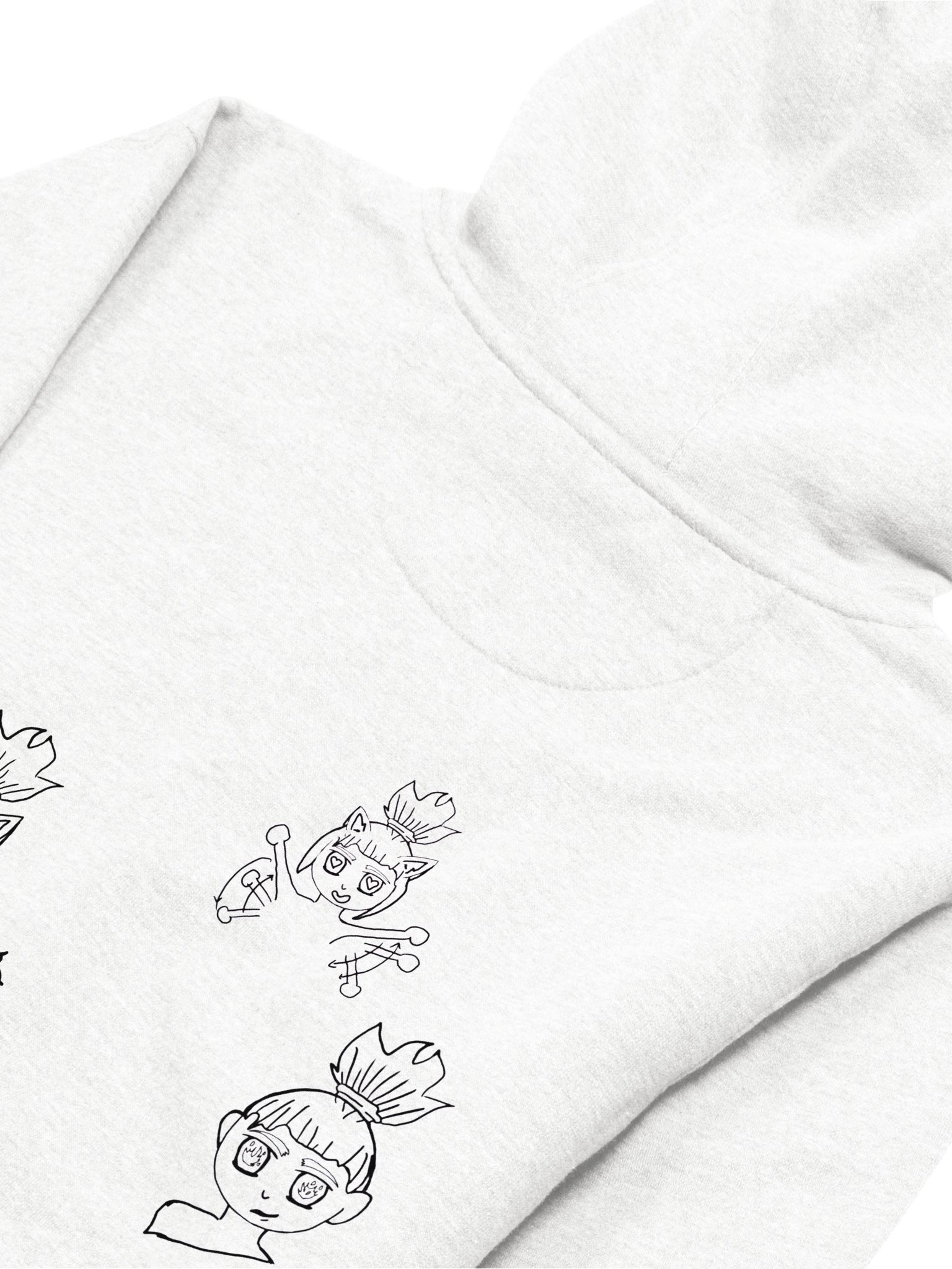 Lara Catpaw lineart hoodie product image (4)
