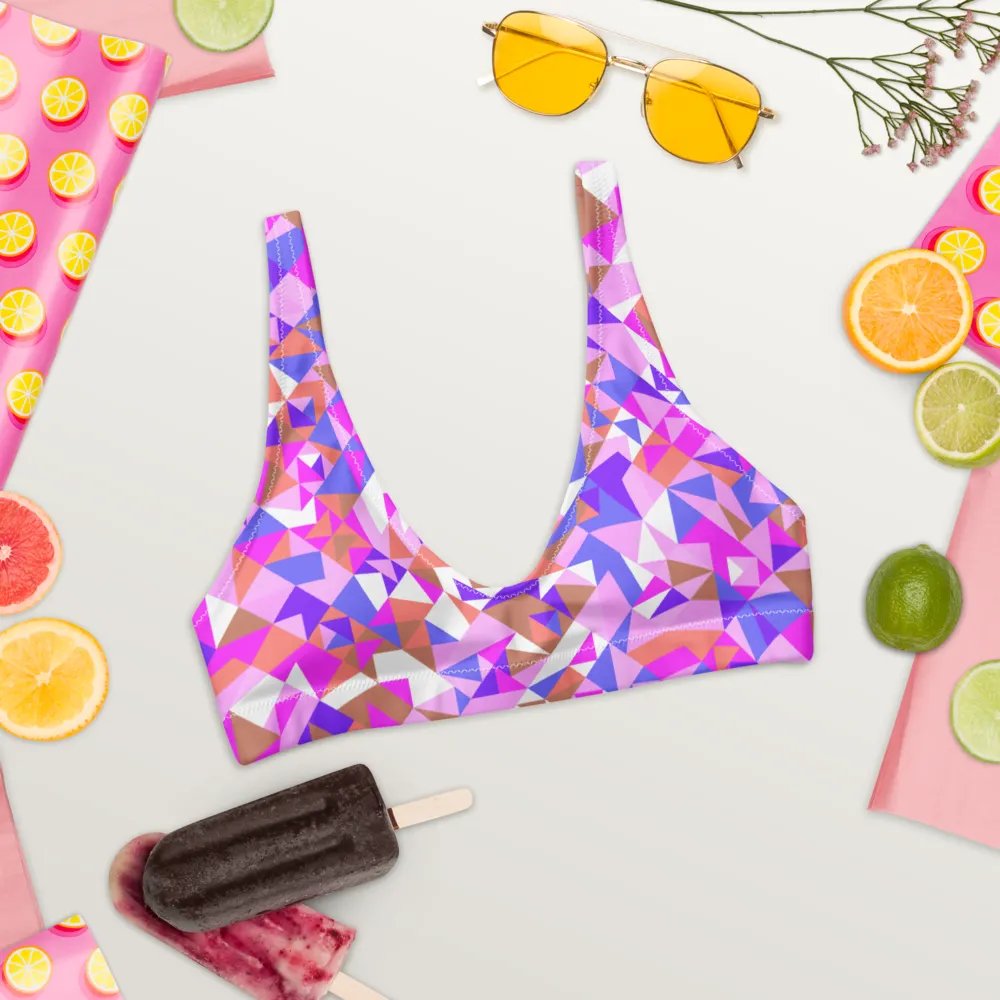 Colorful Vector Patterns Design Padded Bikini Top - v3 product image (6)