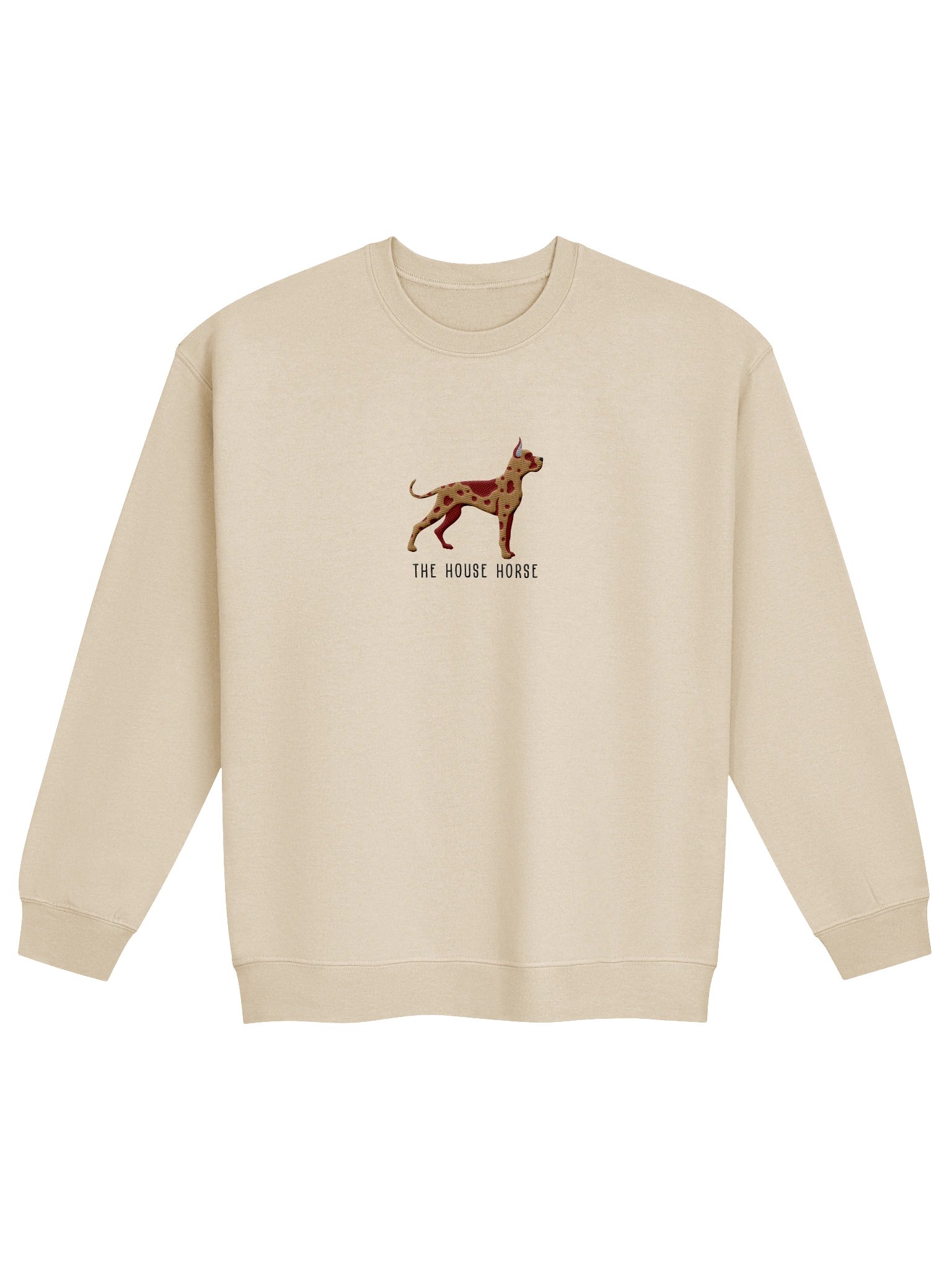 The House Horse Sweatshirt (Embroidered) of a Great Dane(Chocolate Merle, Cropped Ears) product image (41)