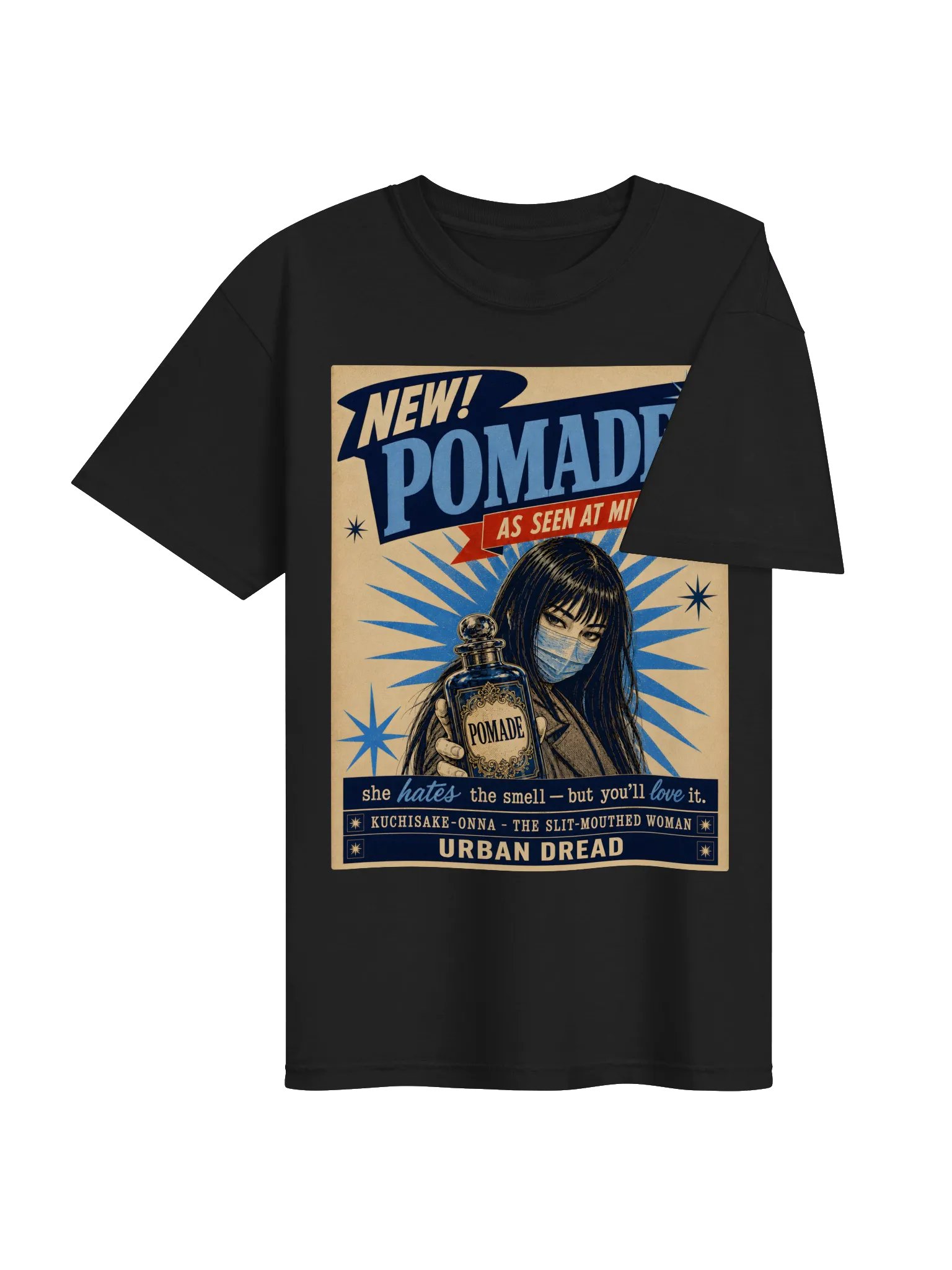 New Pomade — 1950s Kuchisake-Onna Ad T-Shirt product image (3)
