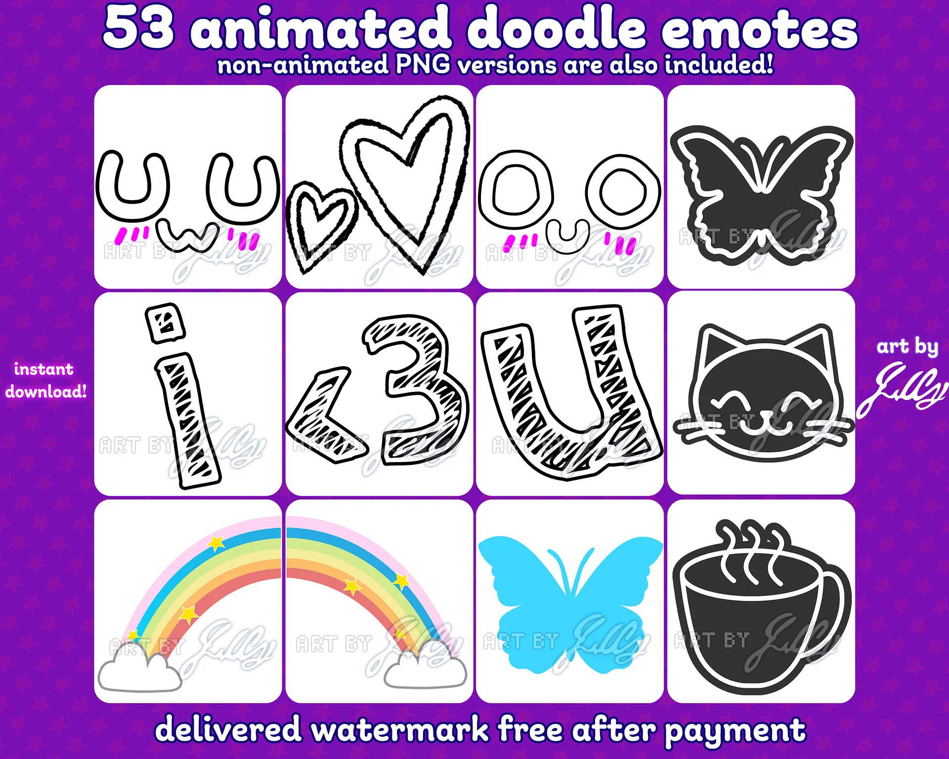 Animated Doodle Emotes product image (1)