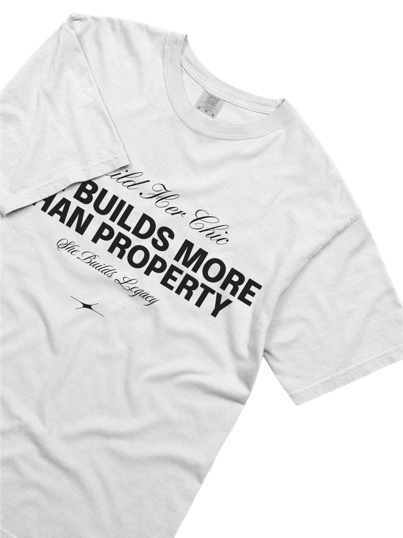 BuildHerChic™ Tee – "Where Vision Meets Creation" (Black Text) product image (5)