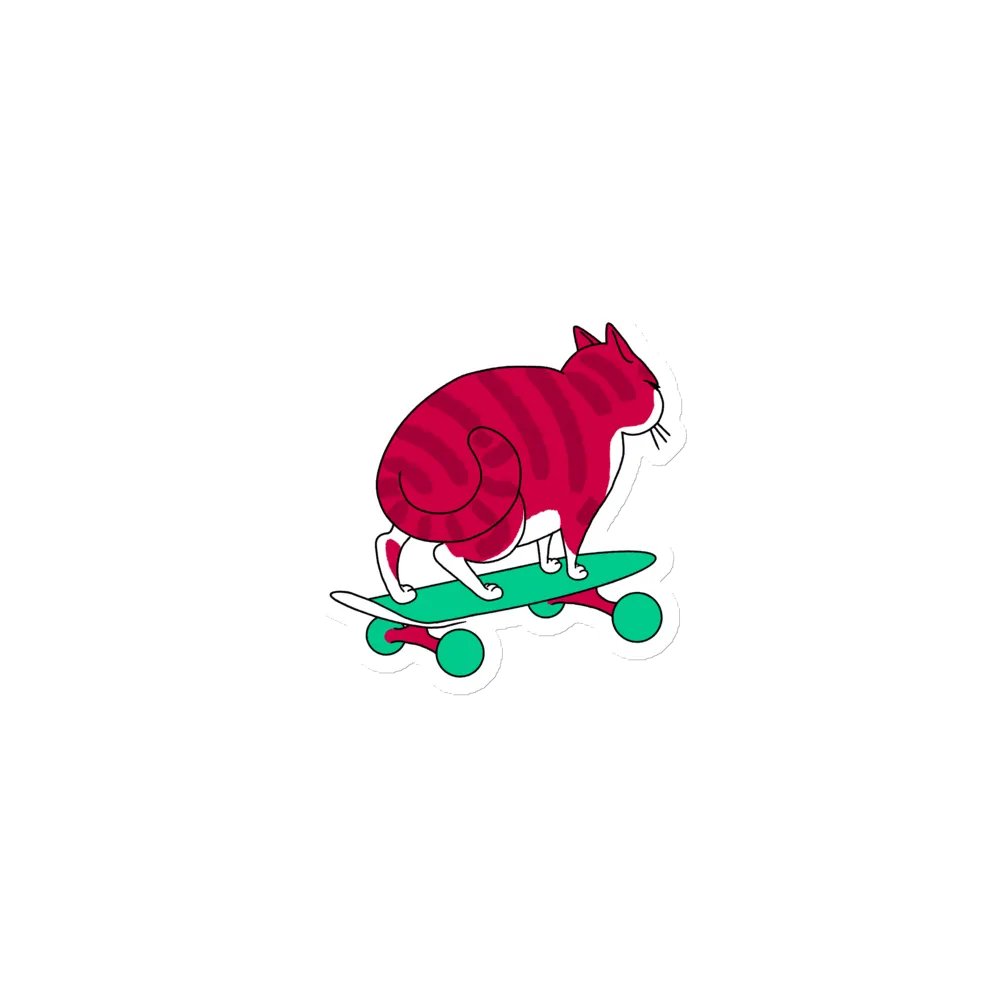 Skater Cat Magnet product image (1)