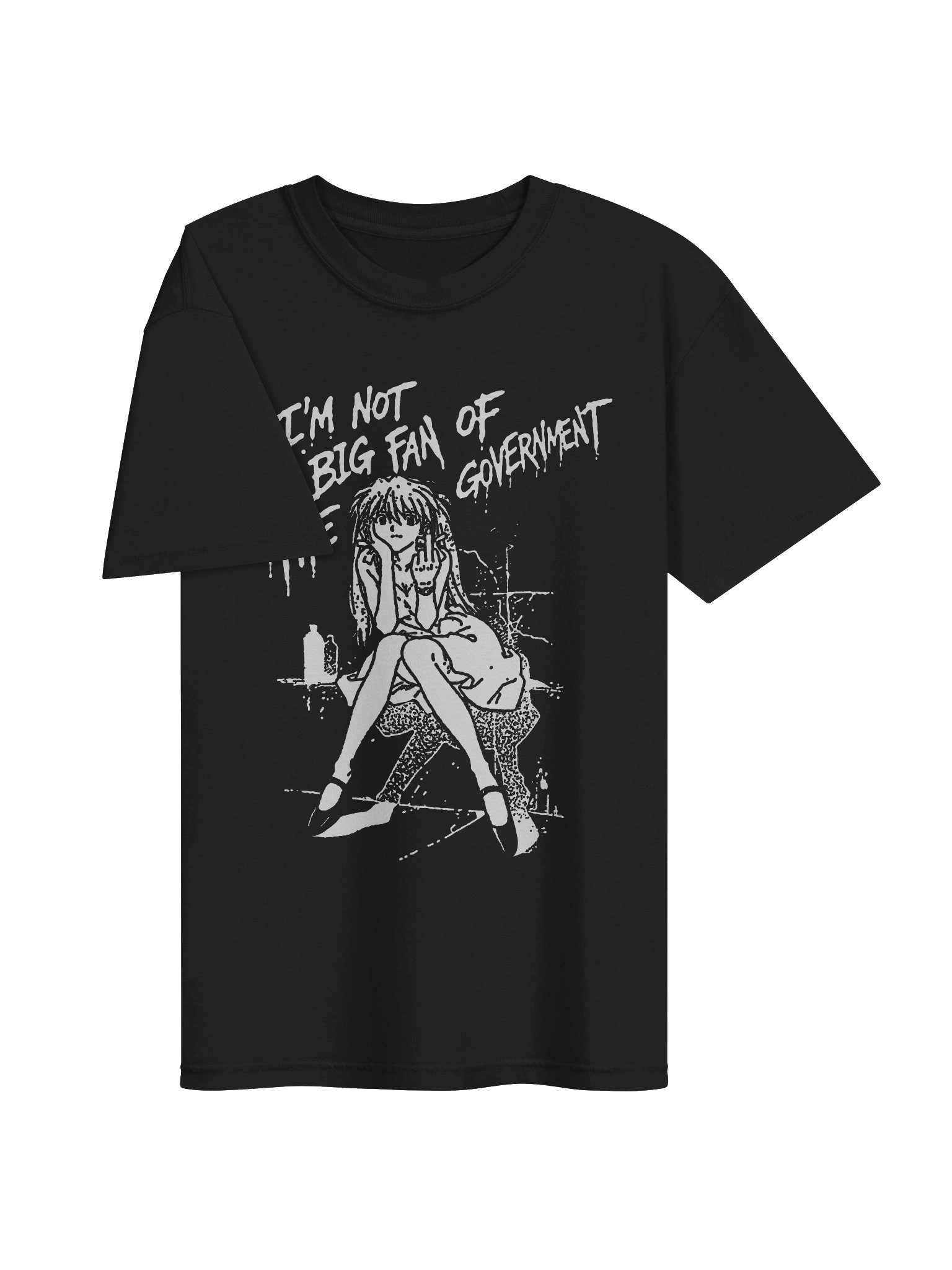 NOT A BIG FAN (BIG PRINT) - T-shirt. black vers. product image (2)