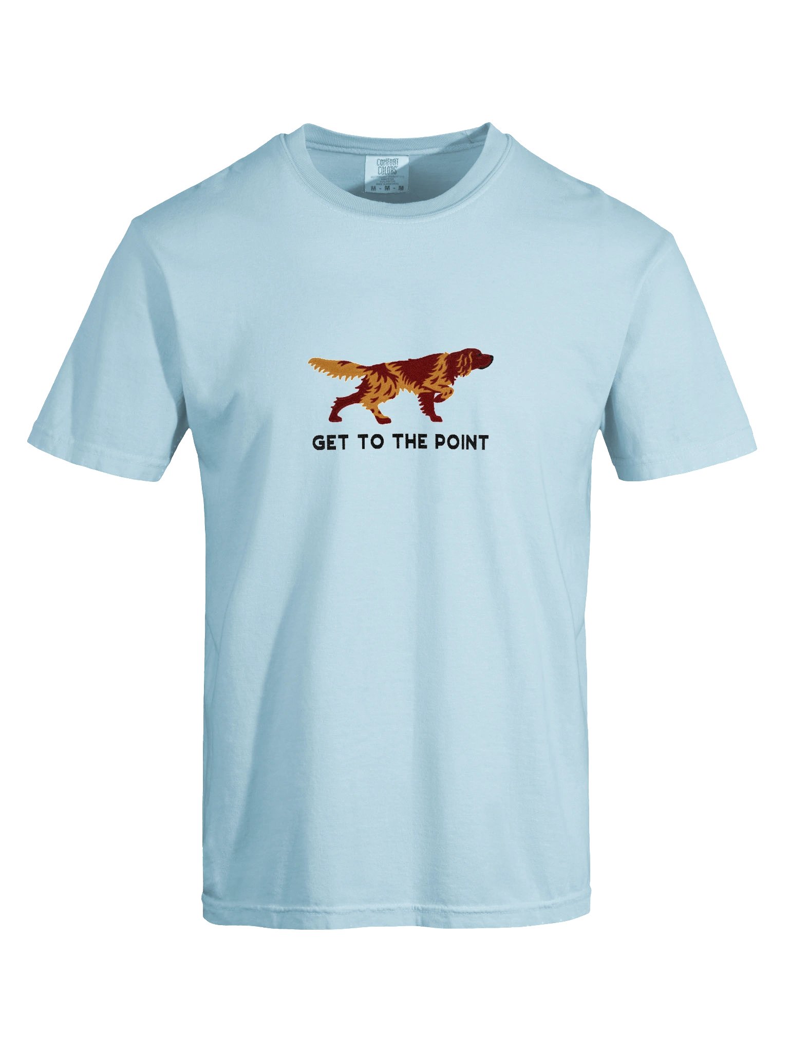 Get to the Point T-Shirt (Embroidered) of a Small Münsterländer(Liver Roan) product image (10)