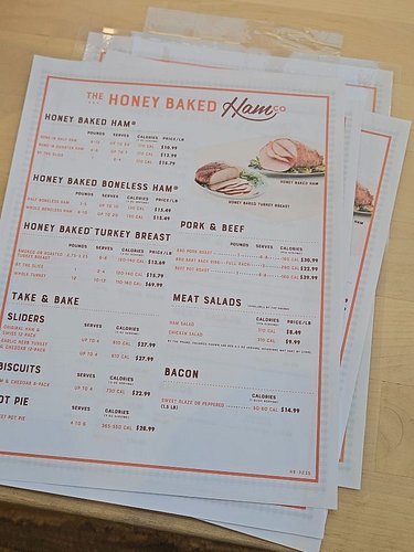 My wife had the tavern club and I had the honey ham bake. I liked mine better, to me thick cut ham should be warm.  Thick cut...