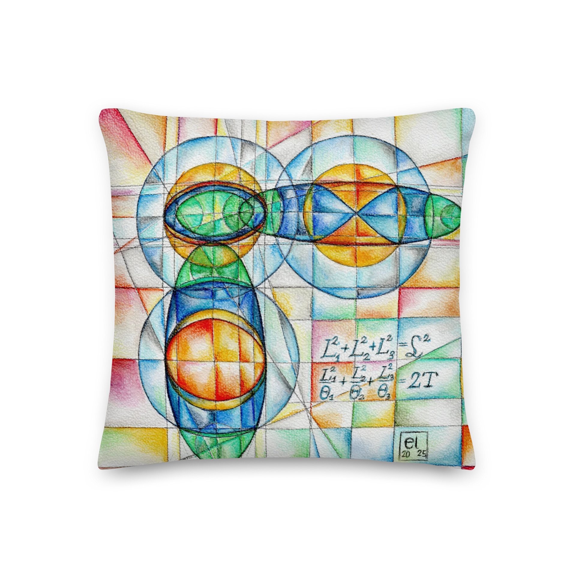 Poinsot's Spaceship Zero - Physics of the Gyroscope Art Pillow product image (1)