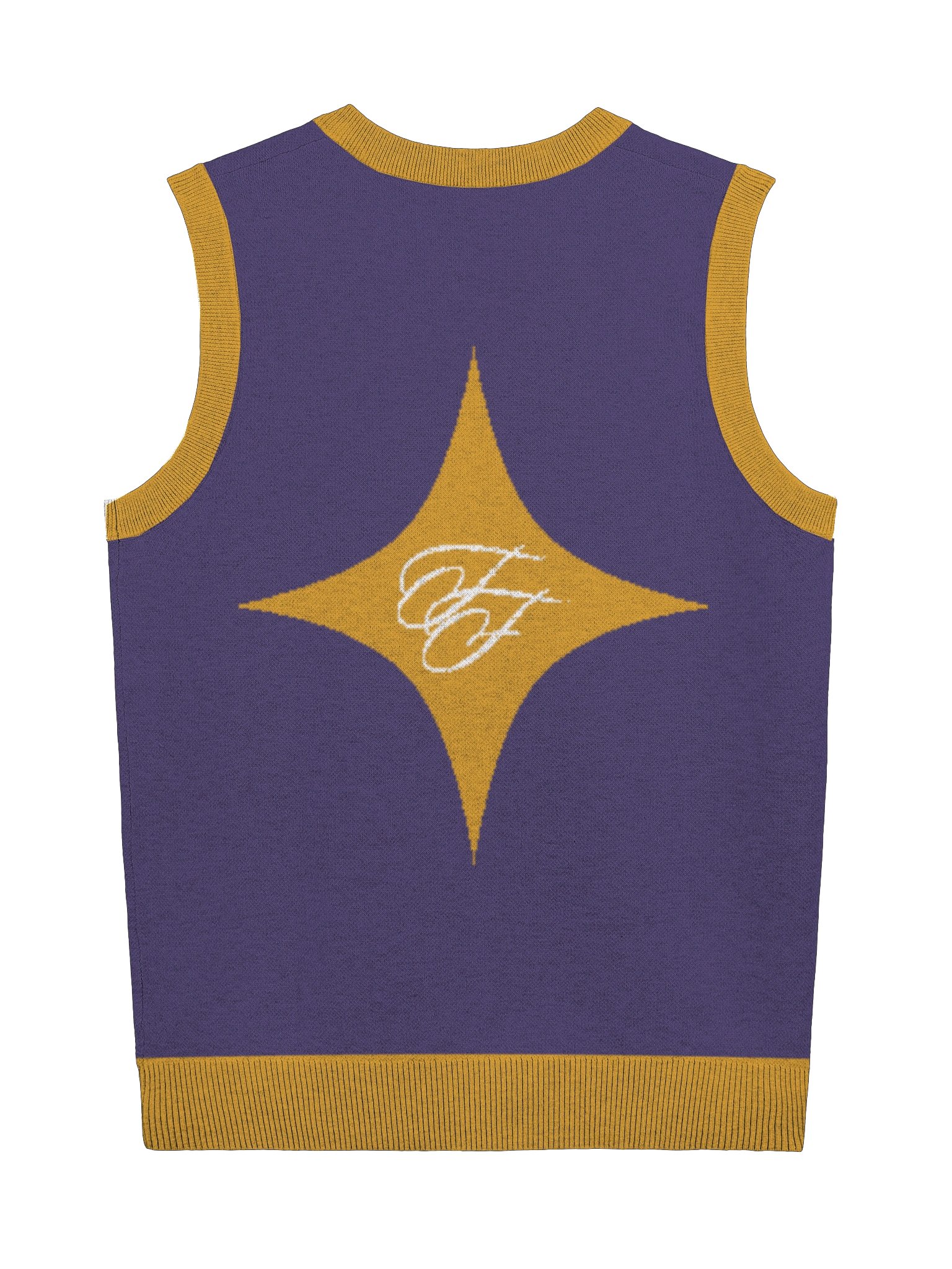 F&F Script Rivalry Knitted V-Neck Vest product image (6)