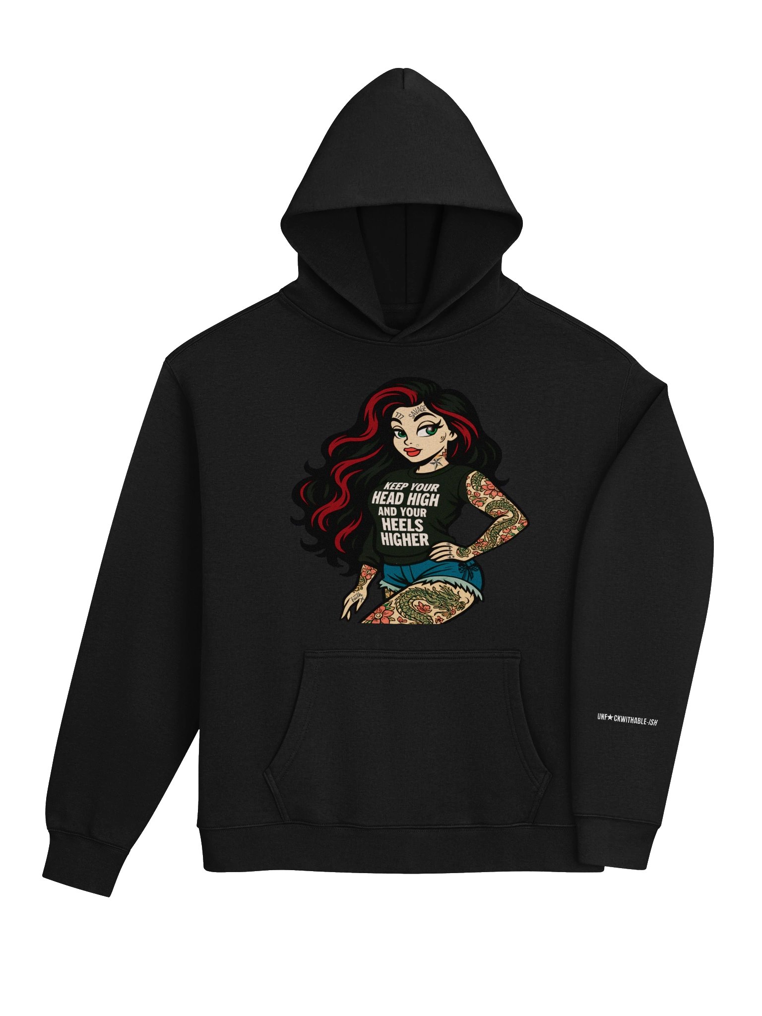 Men’s Streetstyle Pullover Hoodie Skarlitt Pin-Up Icon product image (3)