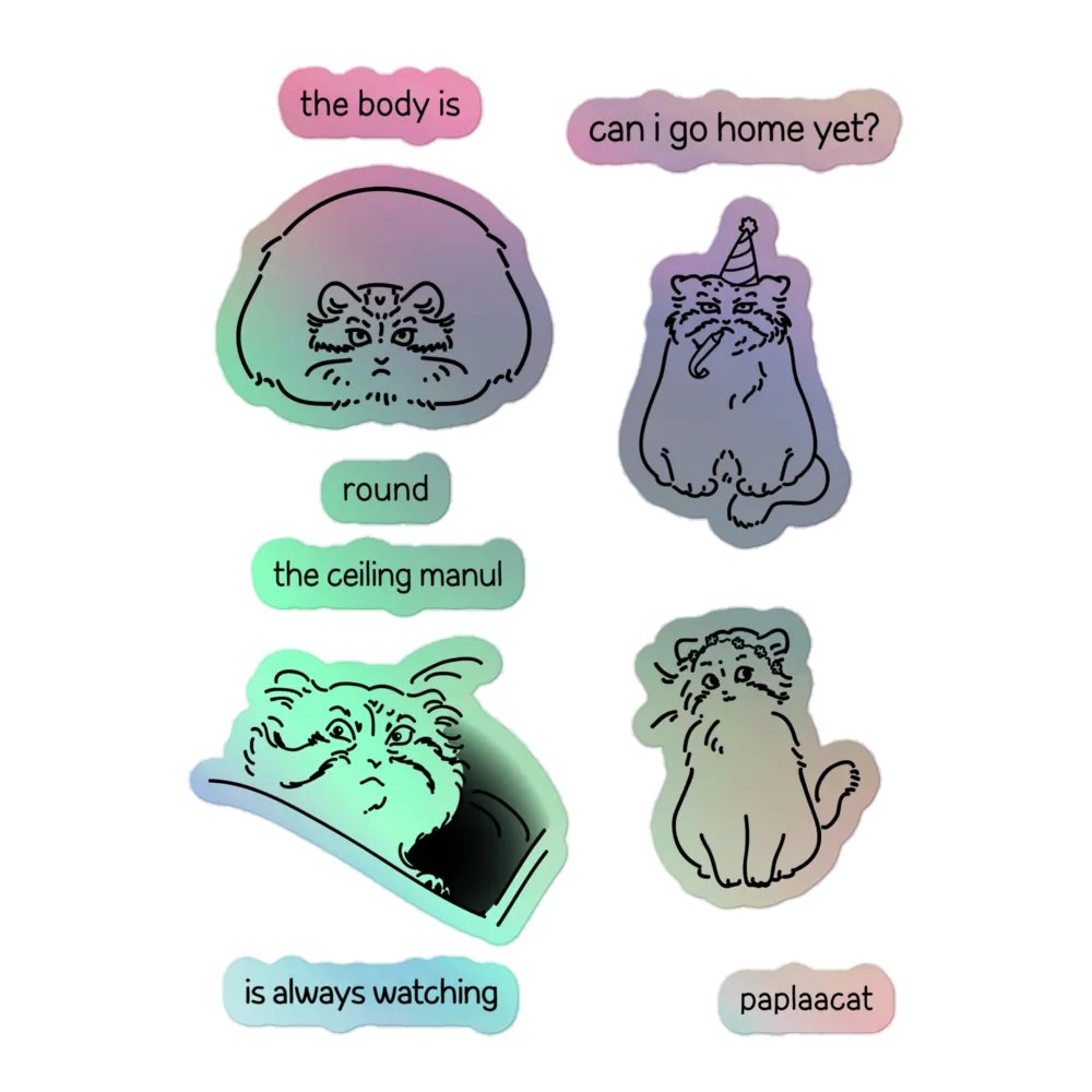Manul Holo Sticker Set 2 product image (1)