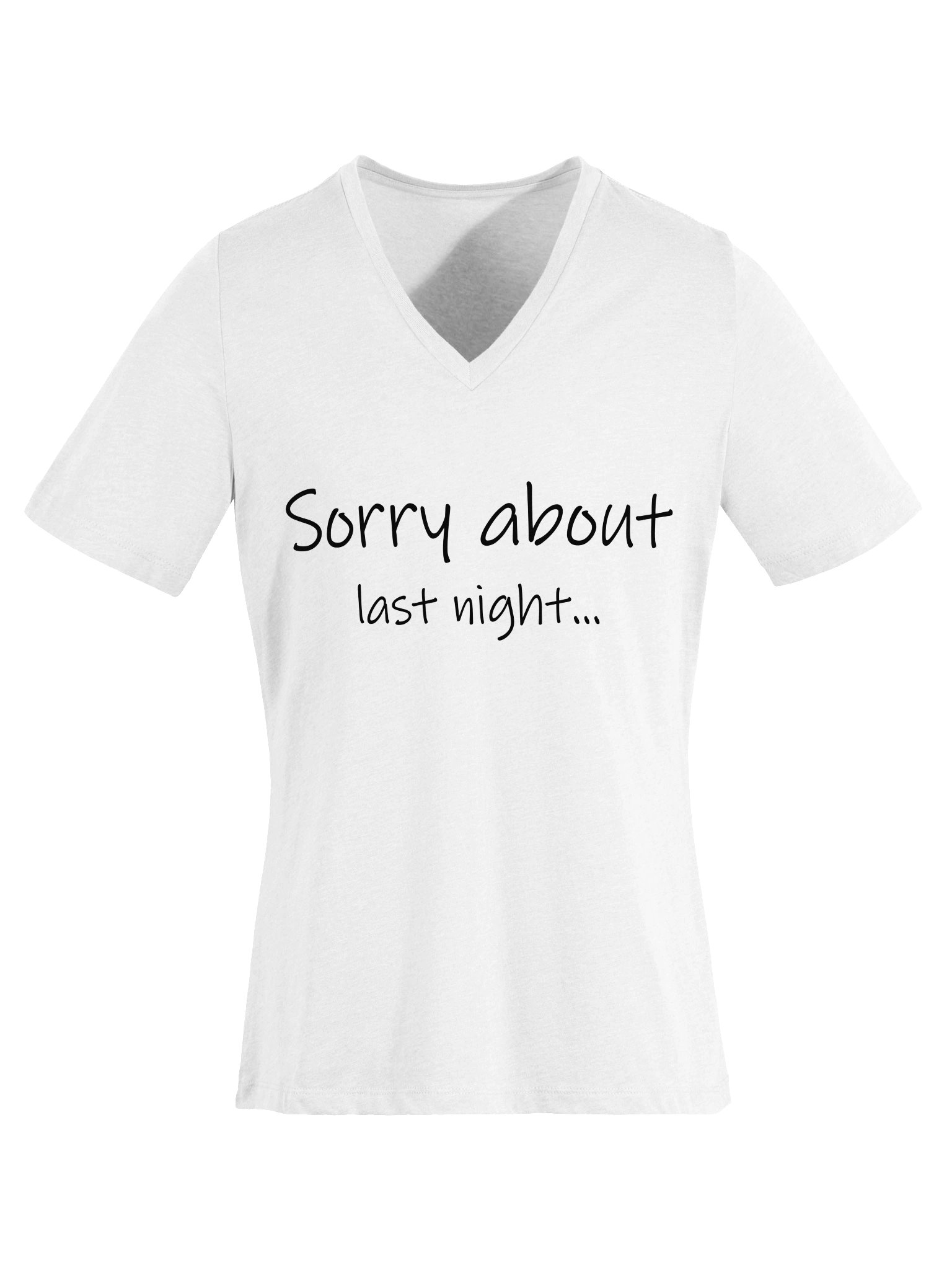 Sorry About Last Night V-Neck Tee Lt. product image (5)
