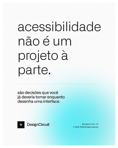 Acessibilidade não deveria entrar no projeto só no final, como uma correção. Ela começa nas decisões que você toma enquanto d...
