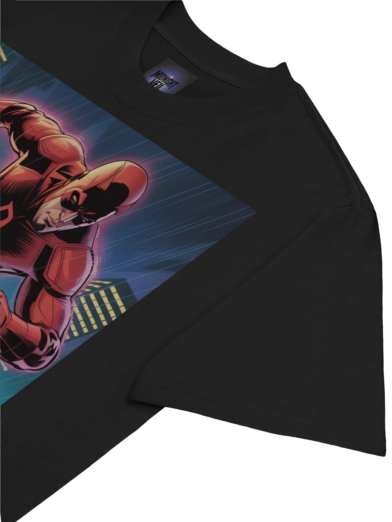 Neon Nocturne: Daredevil Rooftop Eclipse Oversized Faded T-Shirt product image (7)