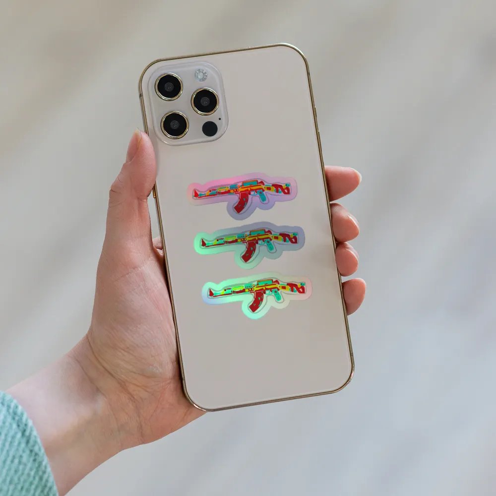 farmertrue AK47 Drawn Sticker Holographic product image (6)