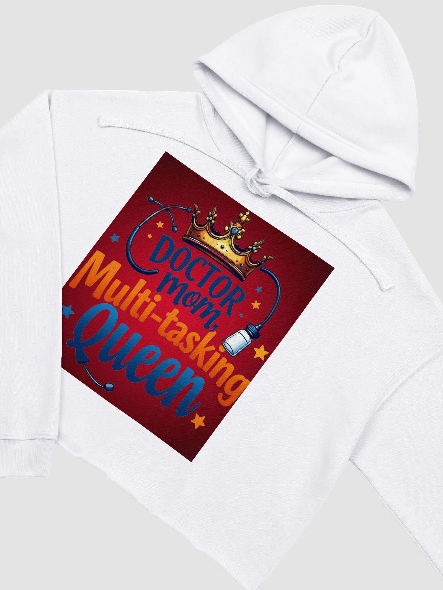 doctor mom, Multi-tasking Queen Crop Hoodie product image (21)