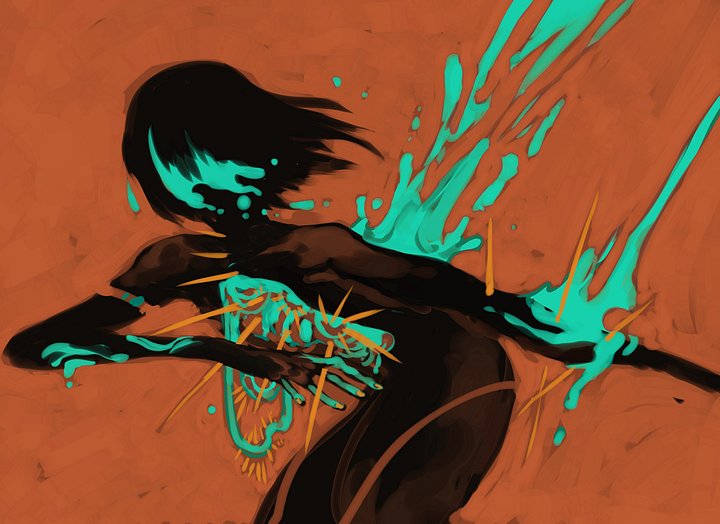 restless ghost 2024 - teal/red product image (1)