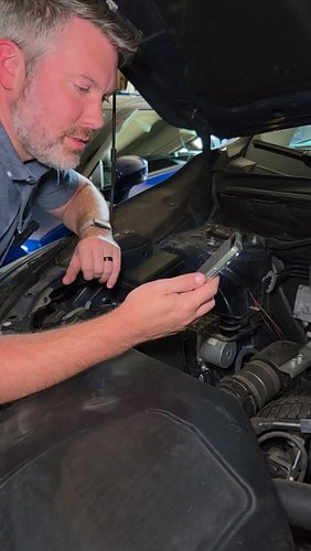 How do I check the air filter on a Subaru Ascent?

Clips off. Lid up. Slide the filter out — leave the tubing on.
Hold it to ...