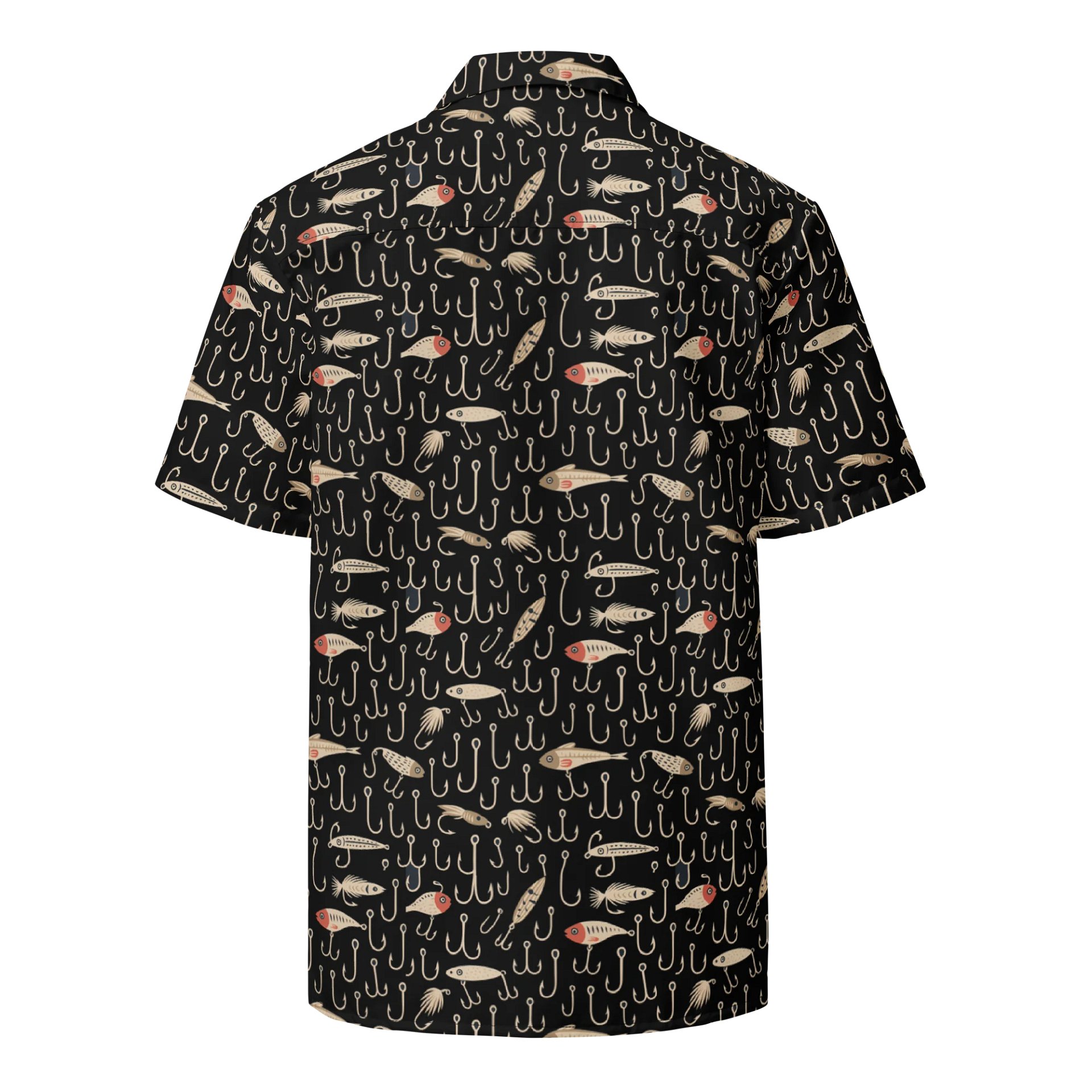 Wild Camo Fish Short Sleeve Button-Up Hawaiian Shirt product image (2)