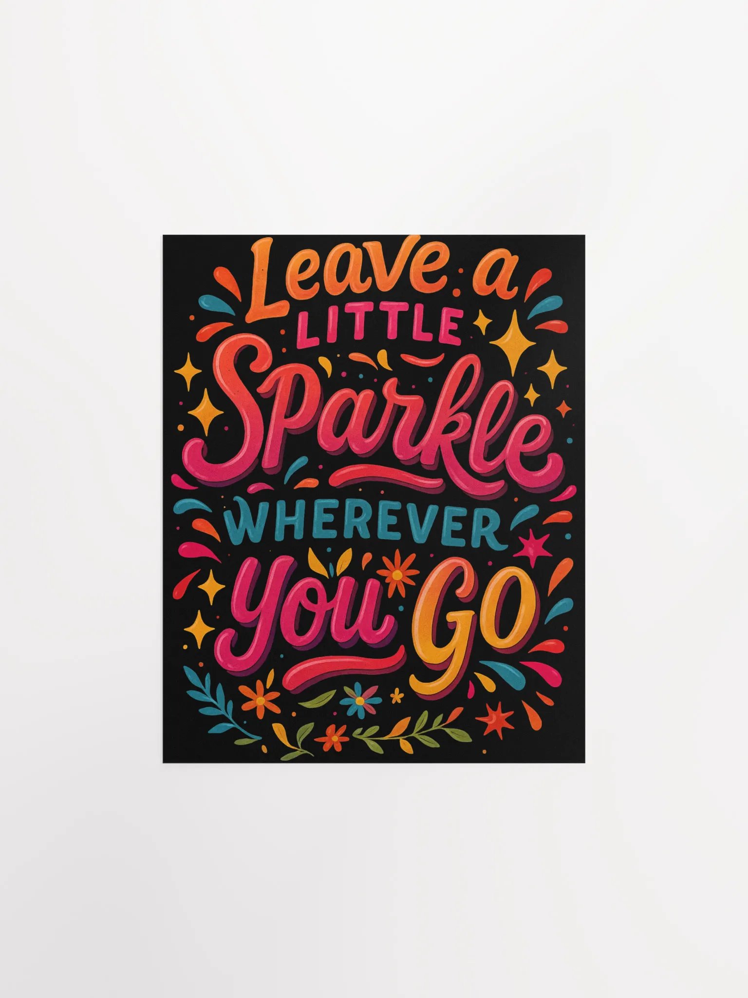 Leave a Little Sparkle – Vibrant Motivational Art Print product image (3)
