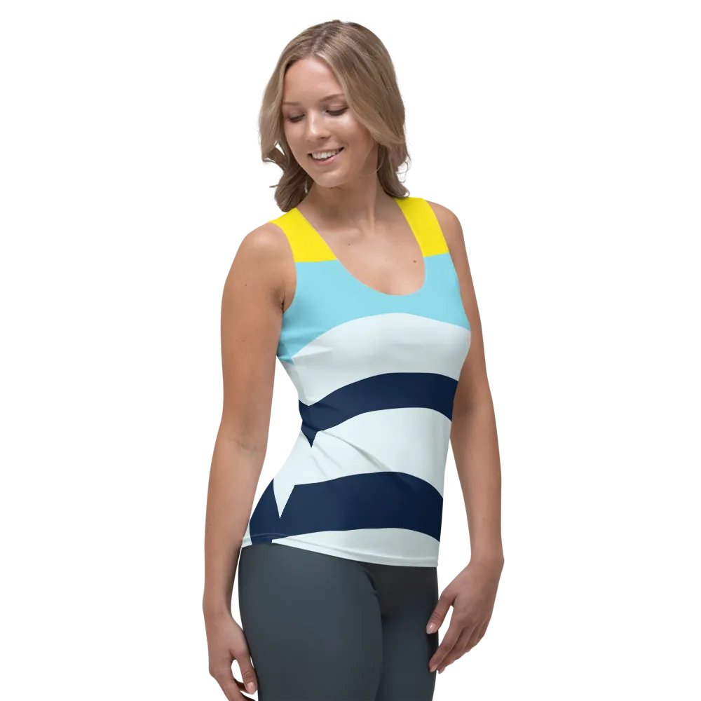 Blue Sunset Waves Women's Tank Top product image (7)