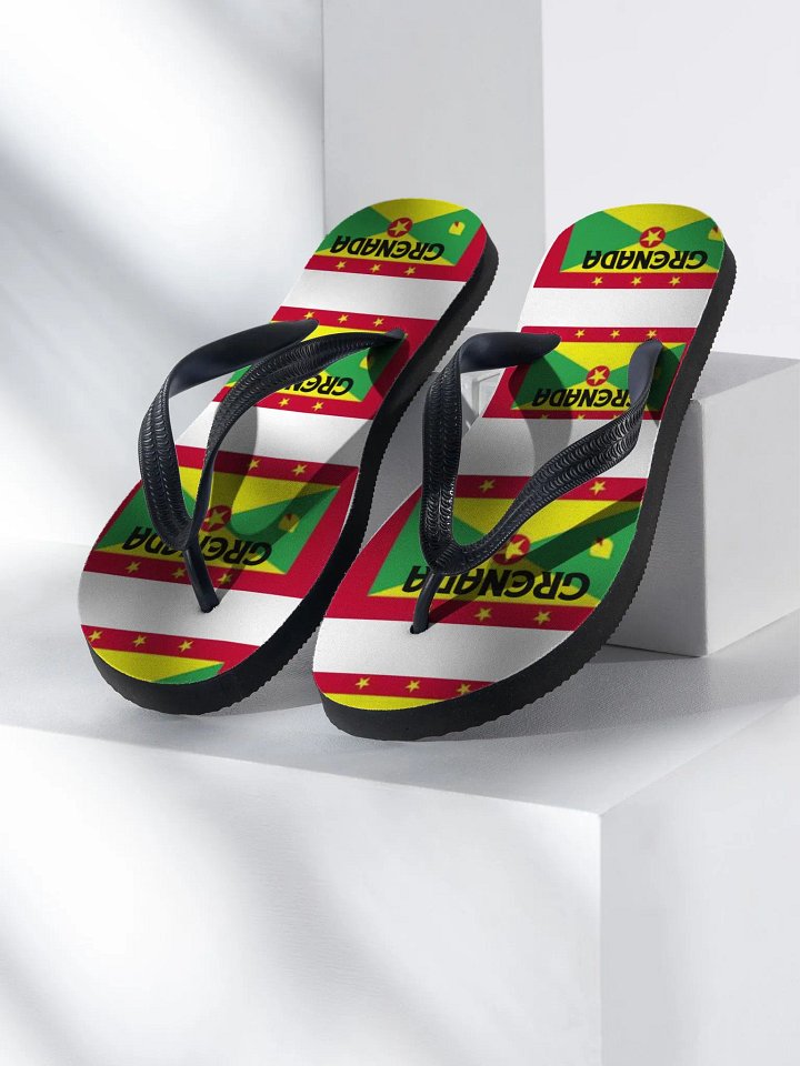Grenada Flag Pattern Flip-Flops product image (1)