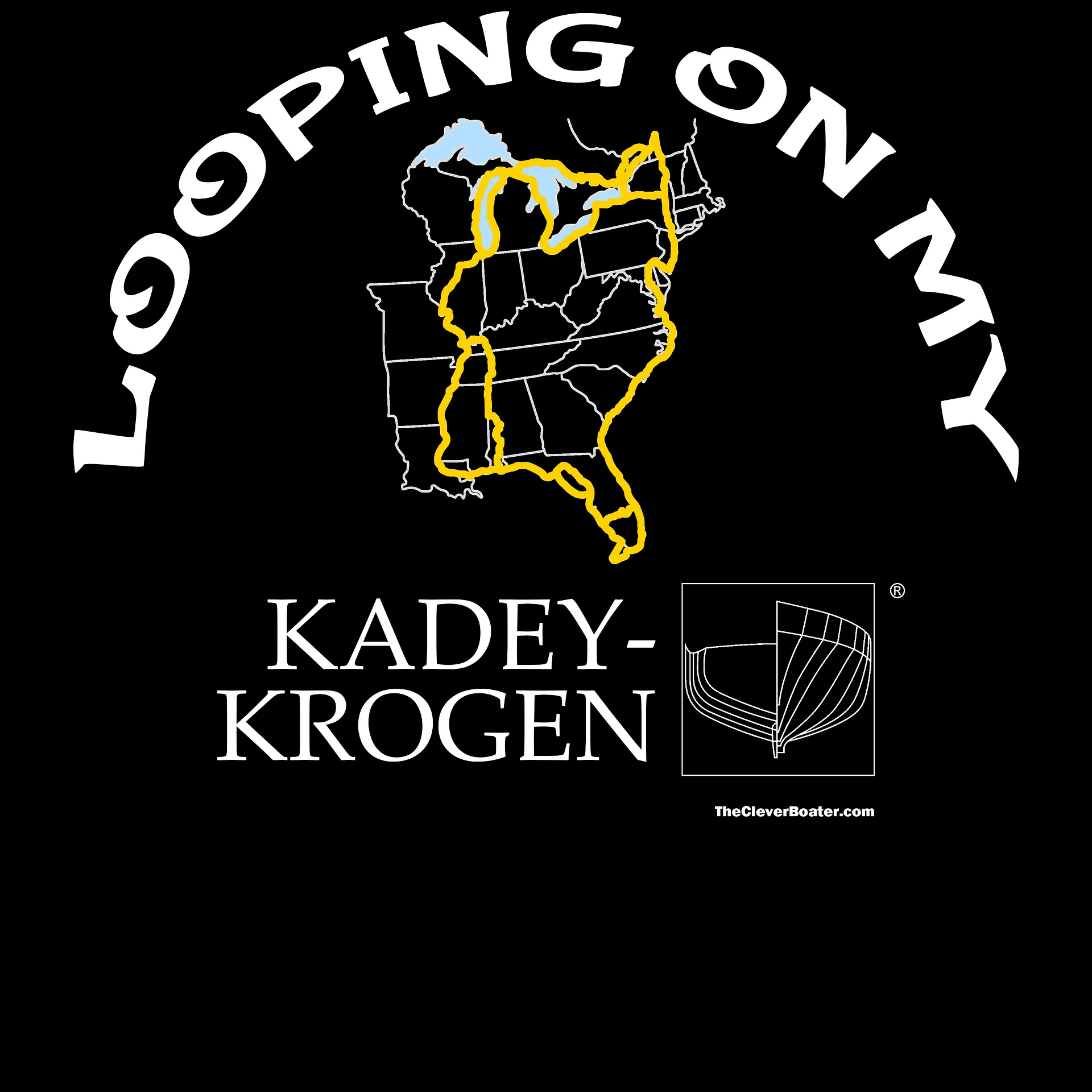 Looping On My Kadey-Krogan - T-Shirt - Dark Shirt w/White Logo product image (5)