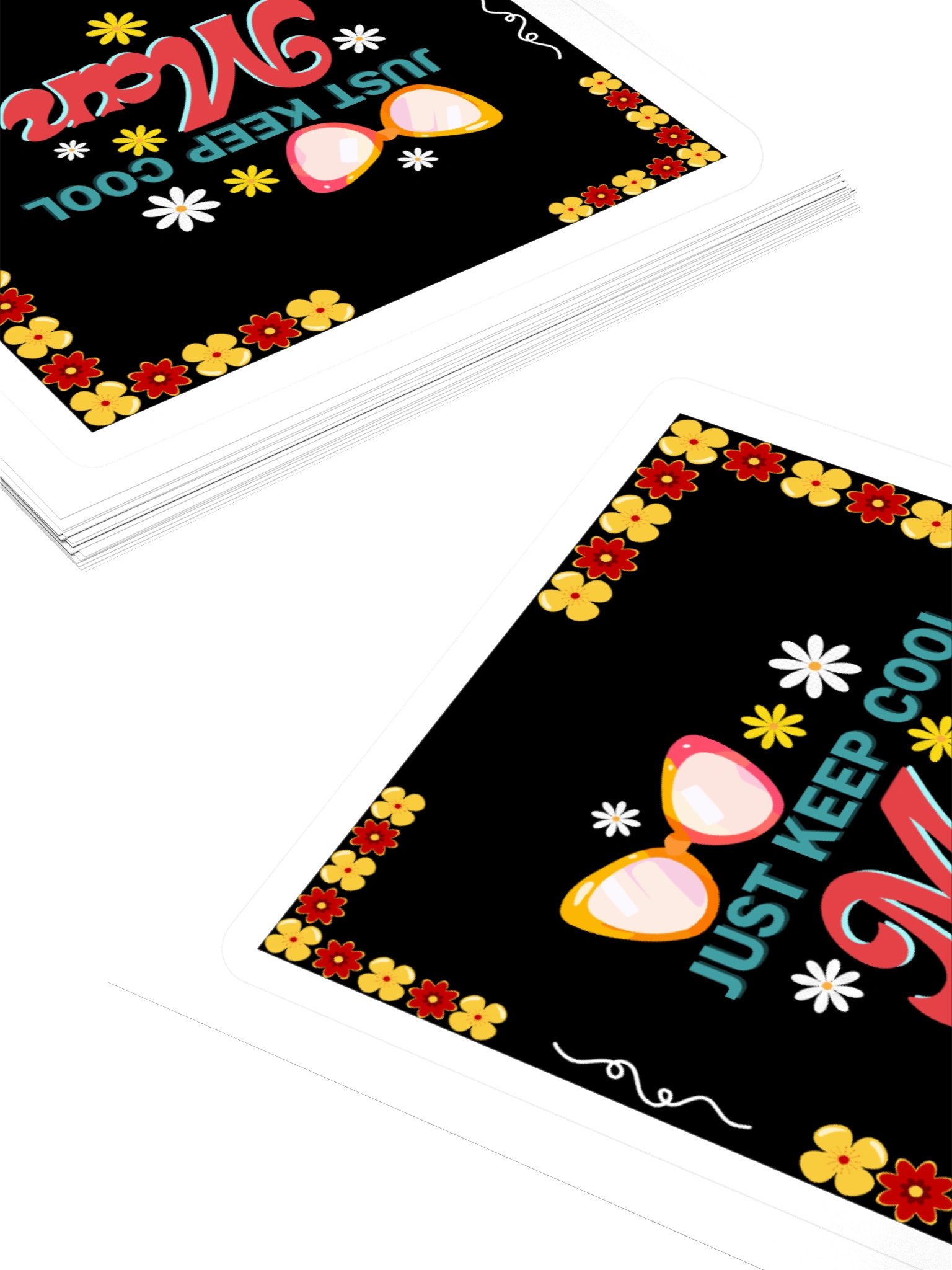 Just Keep It Cool Man Floral Square Sticker product image (4)