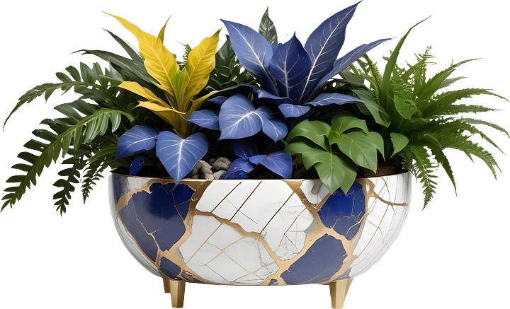 Kintsugi Elegance – Harmony Planter PNG product image (1)