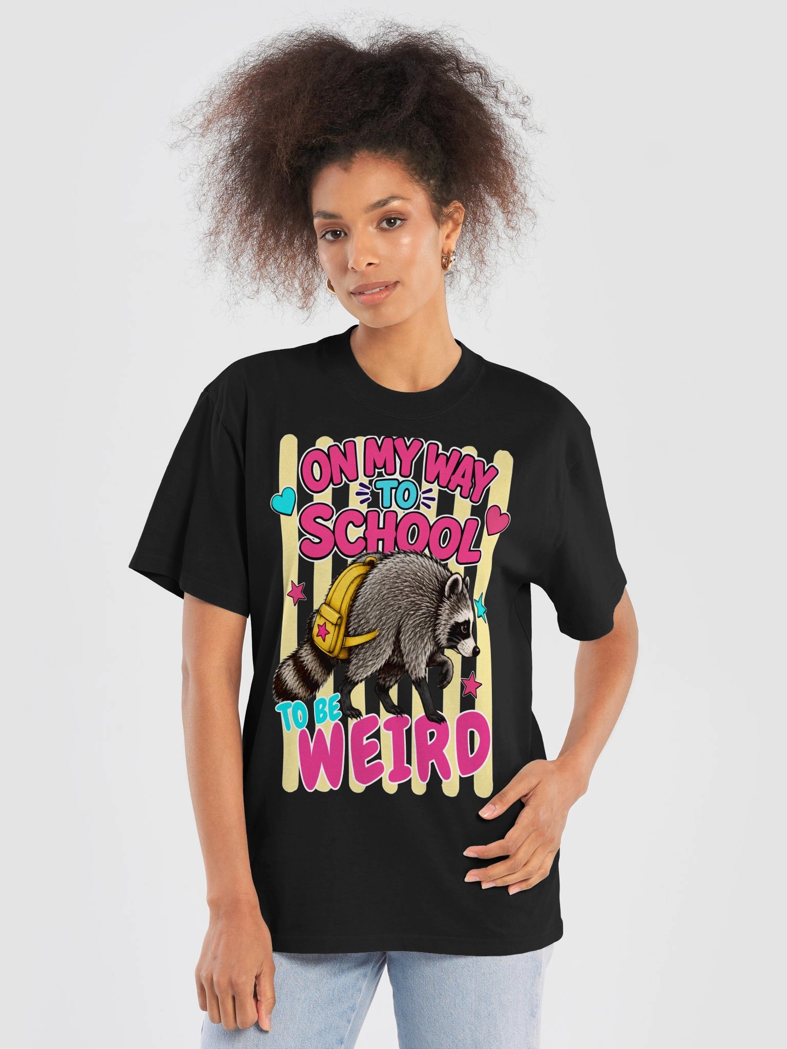 Jimothy Back to School On My Way to Be Weird funny Raccoon t-shirt product image (24)