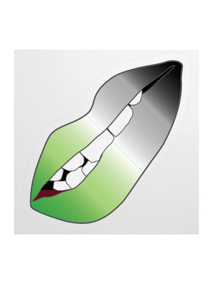 Aromantic Pride Gradient Biting Lips Sticker product image (2)