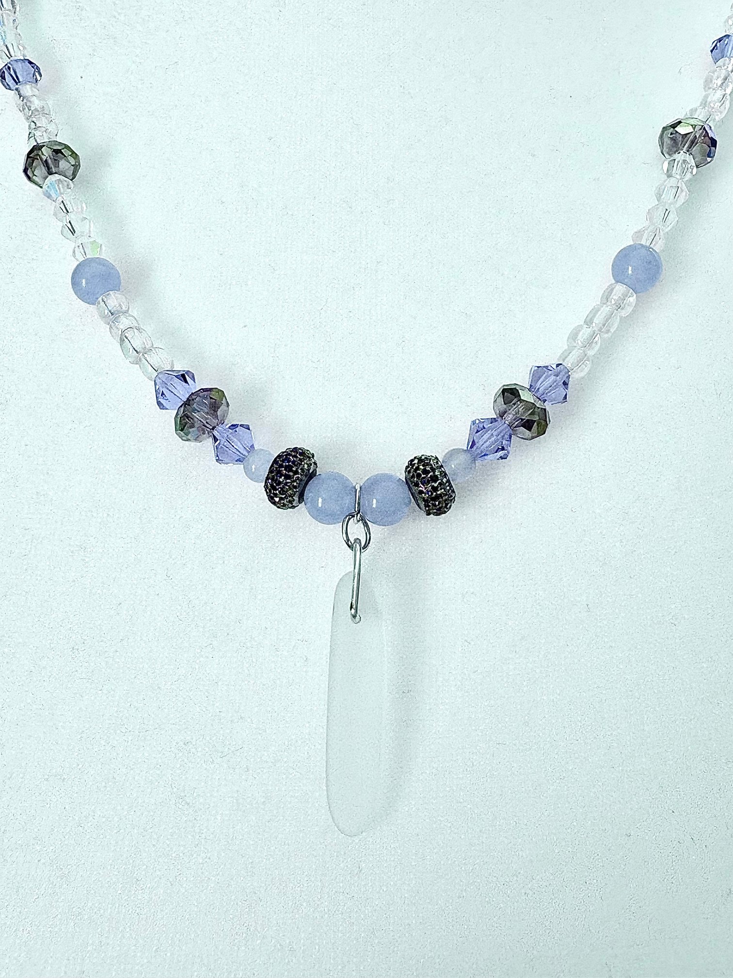 MFD-00029 | Lilac Drift | Single Sea Glass Pendant Necklace | Handmade Coastal Charm Jewelry by Monique Faella Designs™ product image (2)