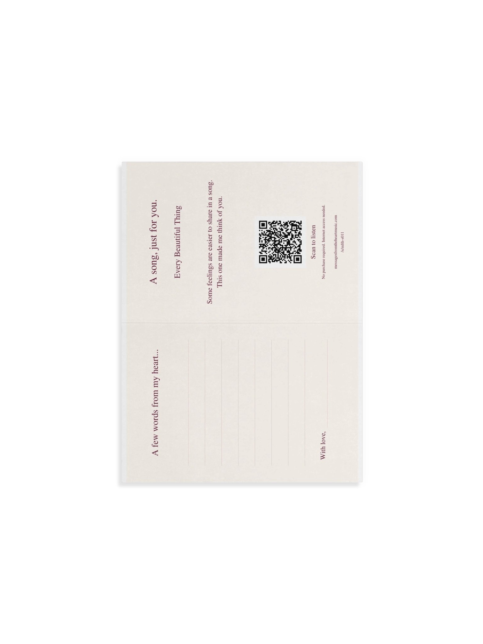 Every Beautiful Thing — Physical QR Greeting Card product image (8)