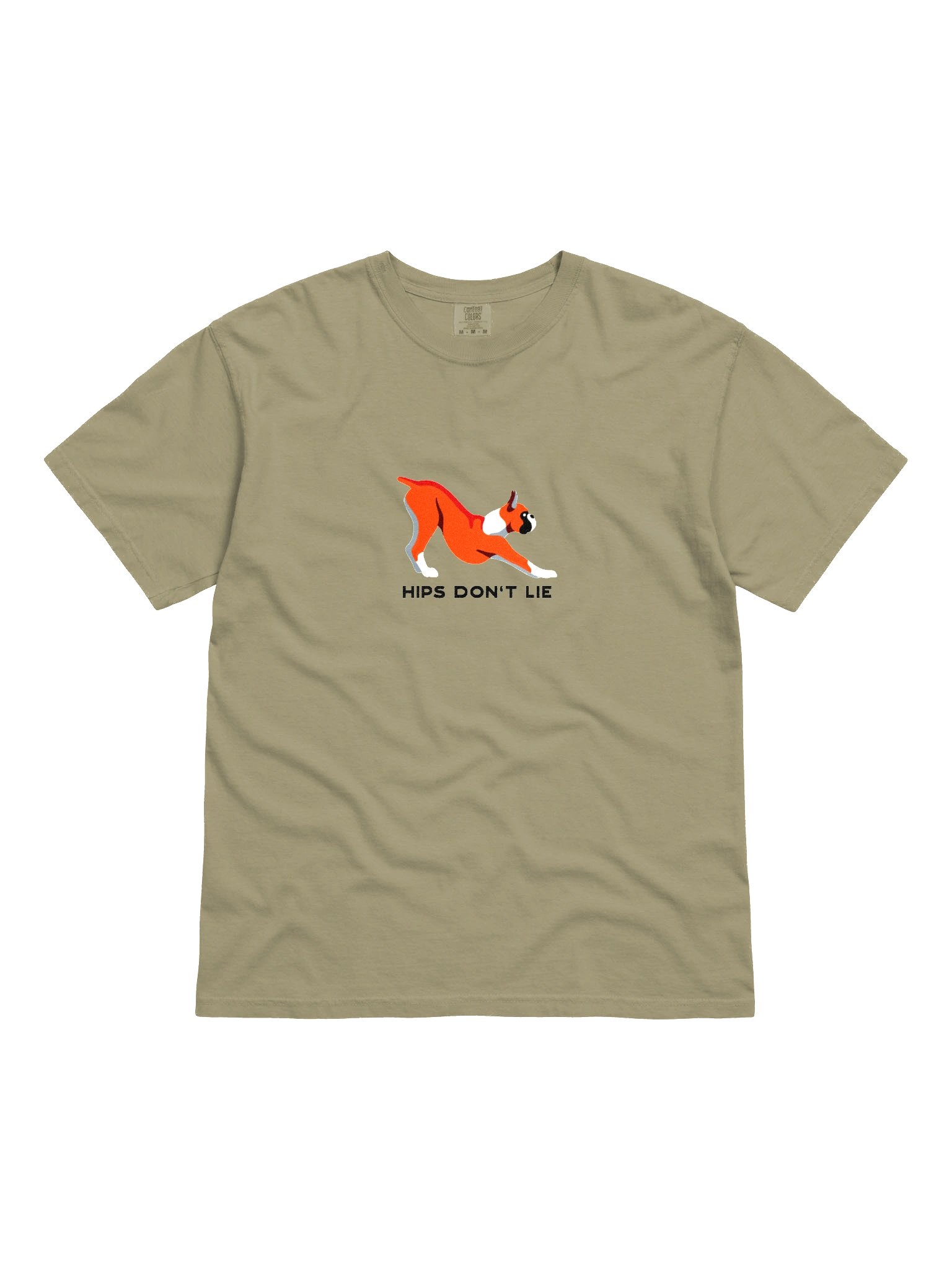 Hips Don't Lie T-Shirt(Embroidered) of a Boxer(Red, Cropped Ears) product image (4)