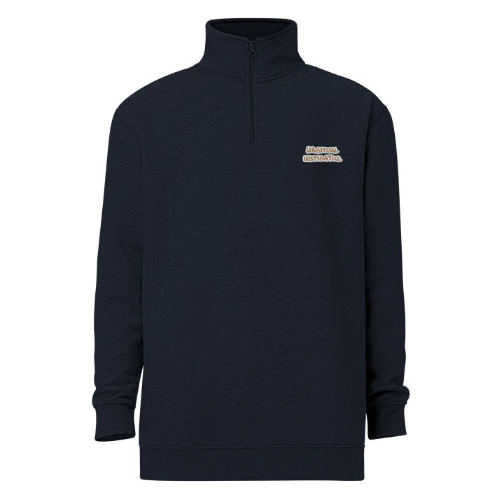 HABITUAL INSTIGATOR (brass bubble design) embroidered quarter zip product image (7)