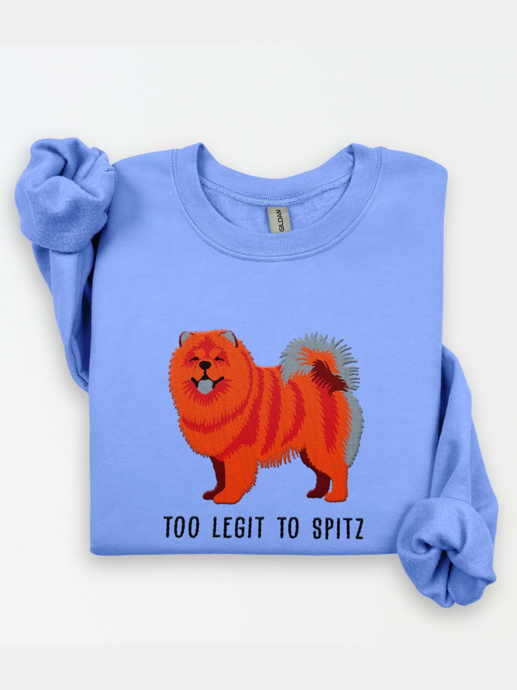 Too Legit to Spitz Sweatshirt (Embroidered) of a Chow Chow(Red) product image (2)