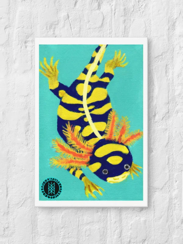 Gone Fission June Banded Axolotl Canvas Print product image (4)