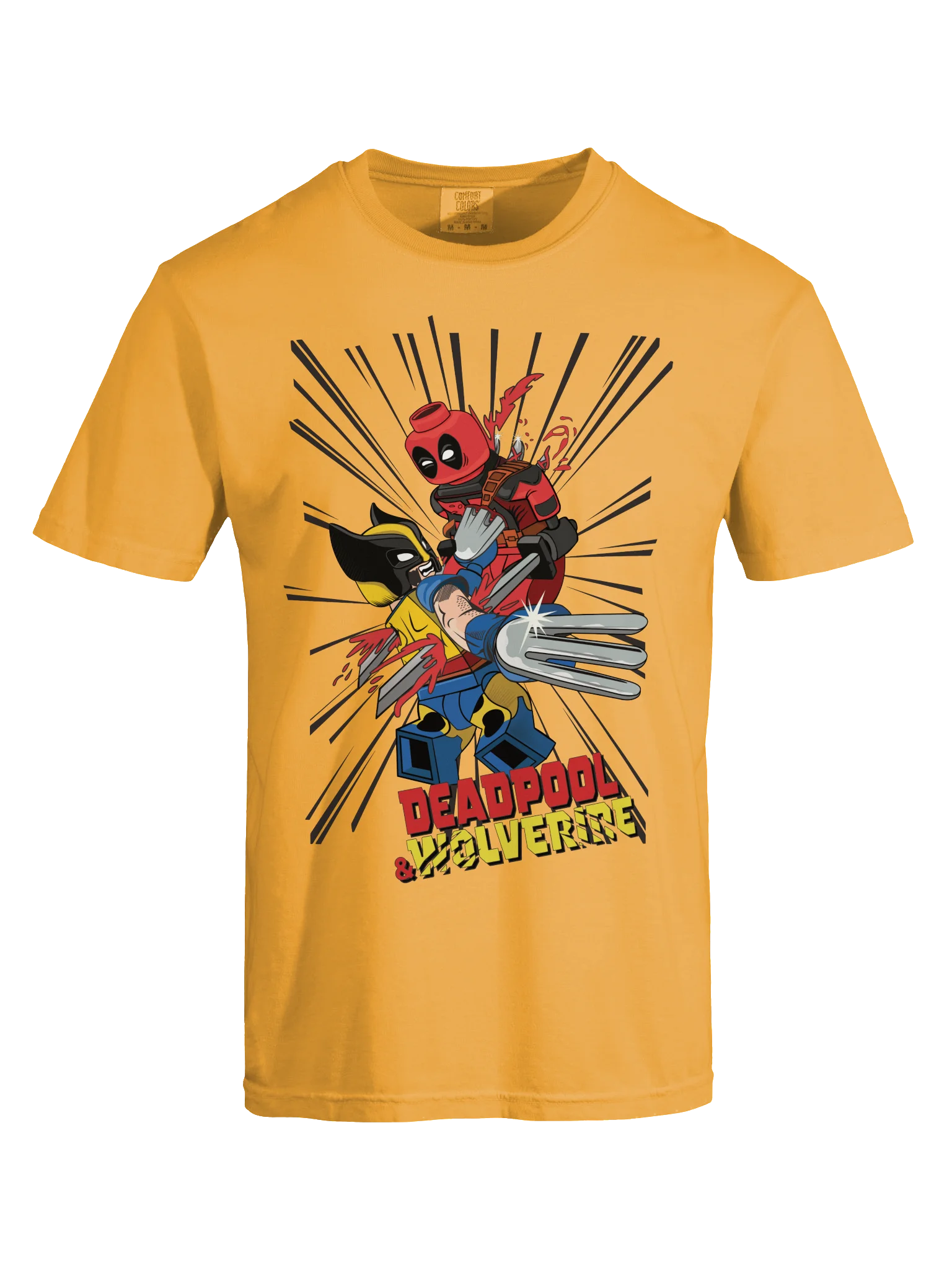 The Merc with a Mouth and the angry X-men Lego-Style Clash T-Shirt" product image (2)